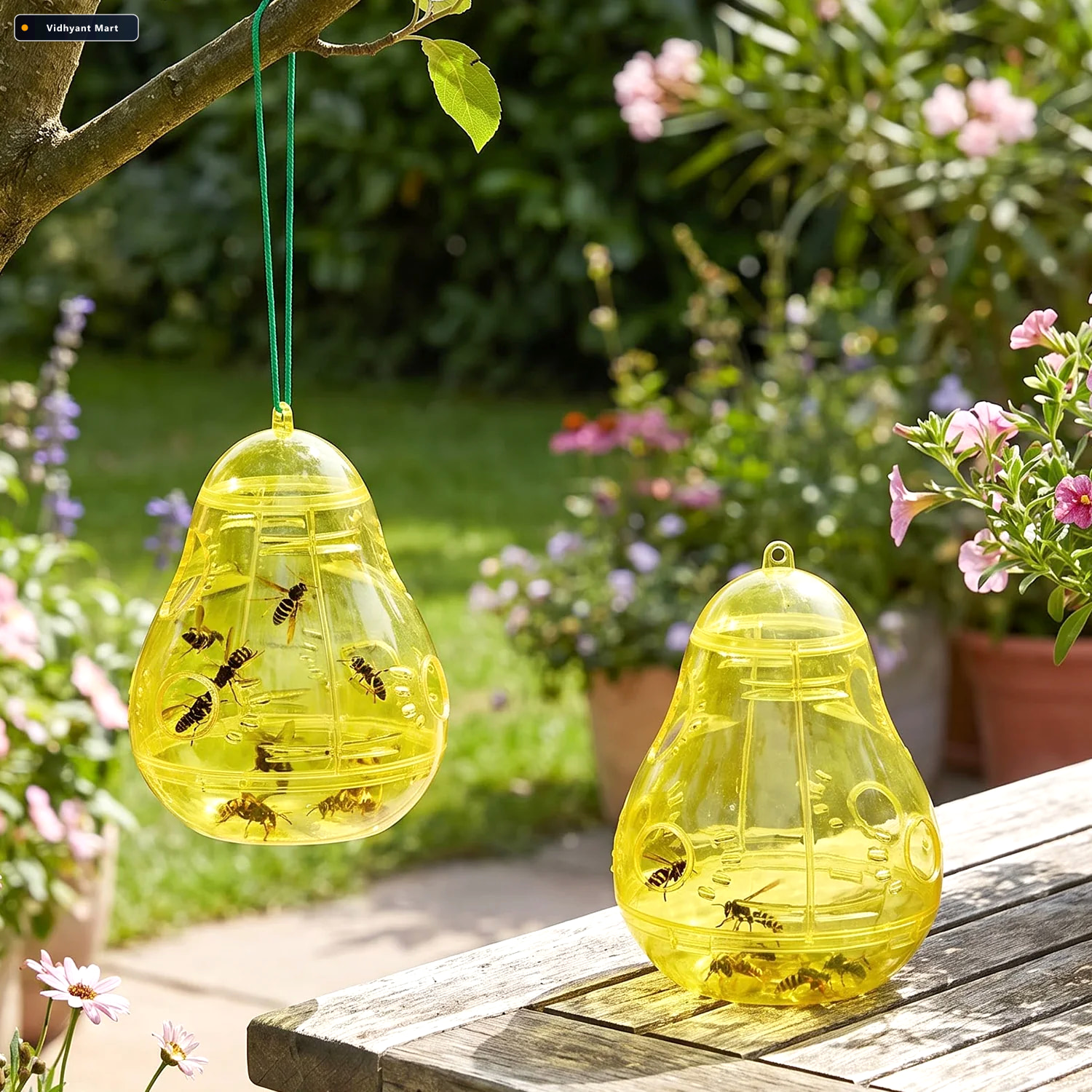 Vidhyant Mart Plastic Hanging Wasp Catcher Outdoor Reusable Inse 2