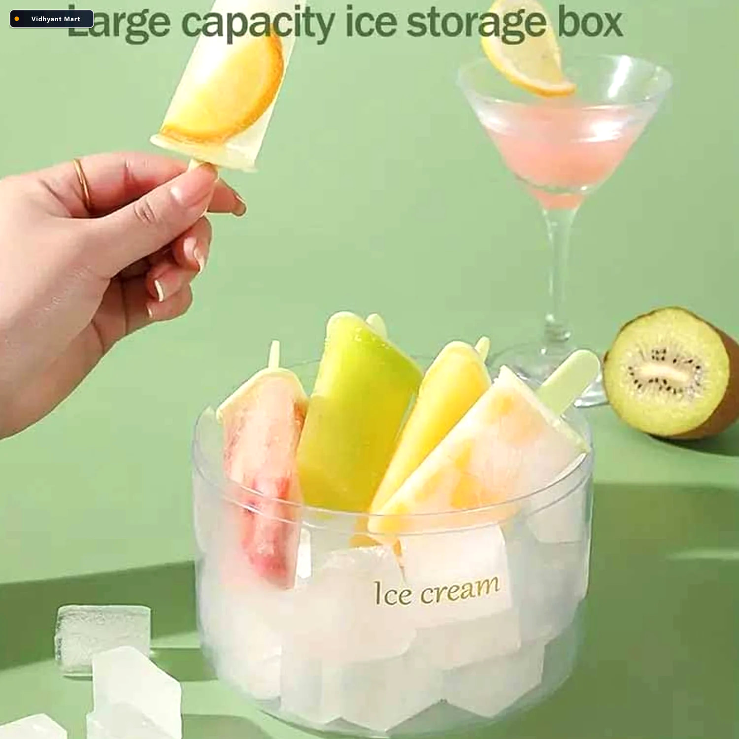Vidhyant Mart Plastic Ice Candy Maker Reusable 8 Mold Set For Su 3