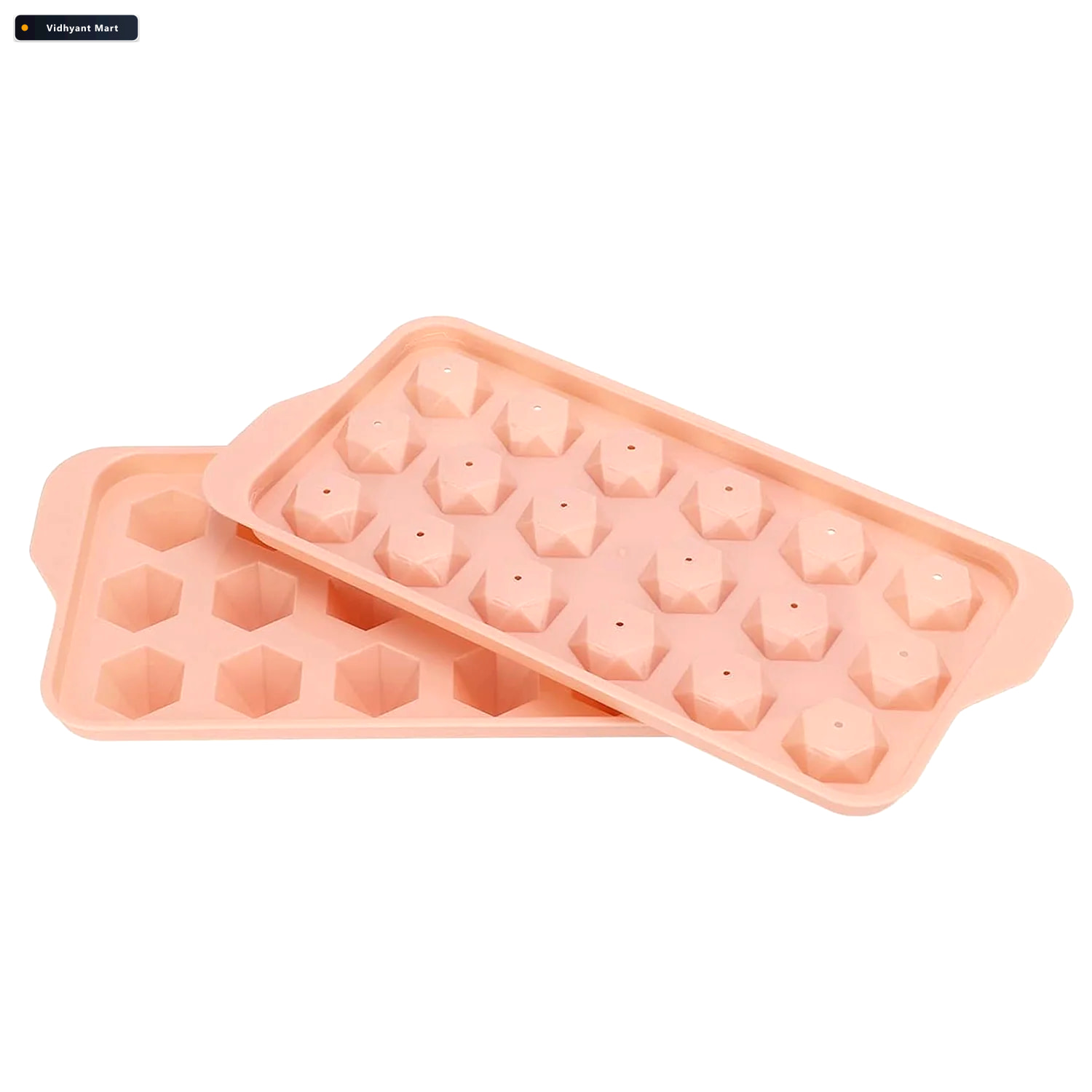 Vidhyant Mart Plastic Ice Cube Tray 18 Diamond Cavities For Easy 4