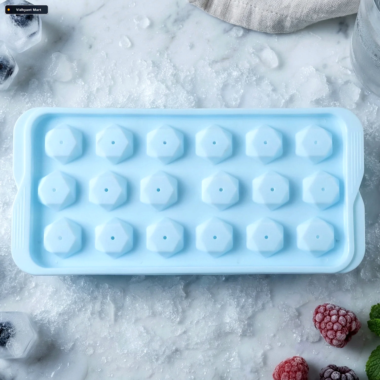 Vidhyant Mart Plastic Ice Cube Tray Multiple Ice Cubes For Quick 3
