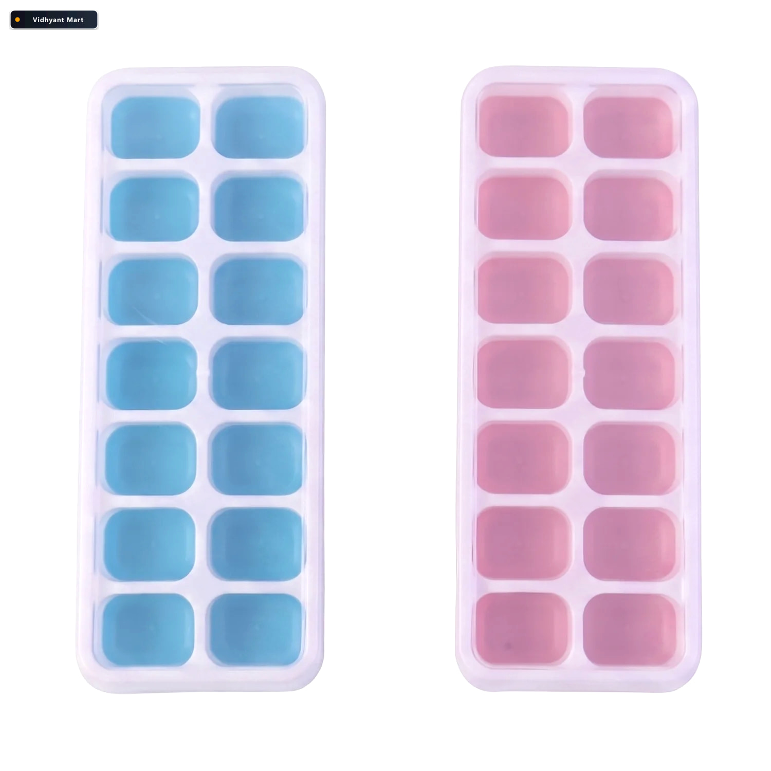 Vidhyant Mart Plastic Ice Cube Tray With Lid Hygienic Easy Relea 3