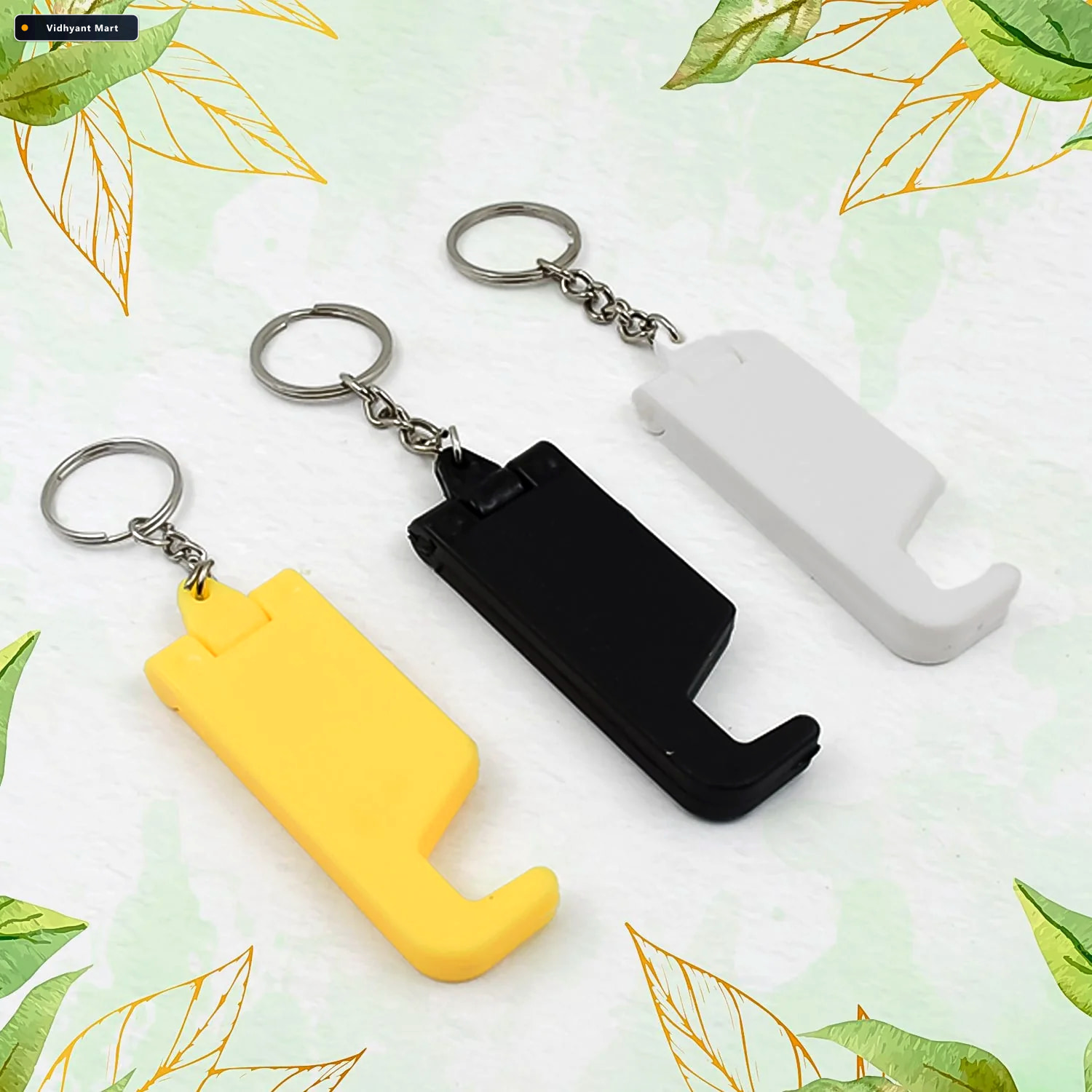 Vidhyant Mart Plastic Keychain Mobile Stand 2 In 1 Multicolor Ph 3
