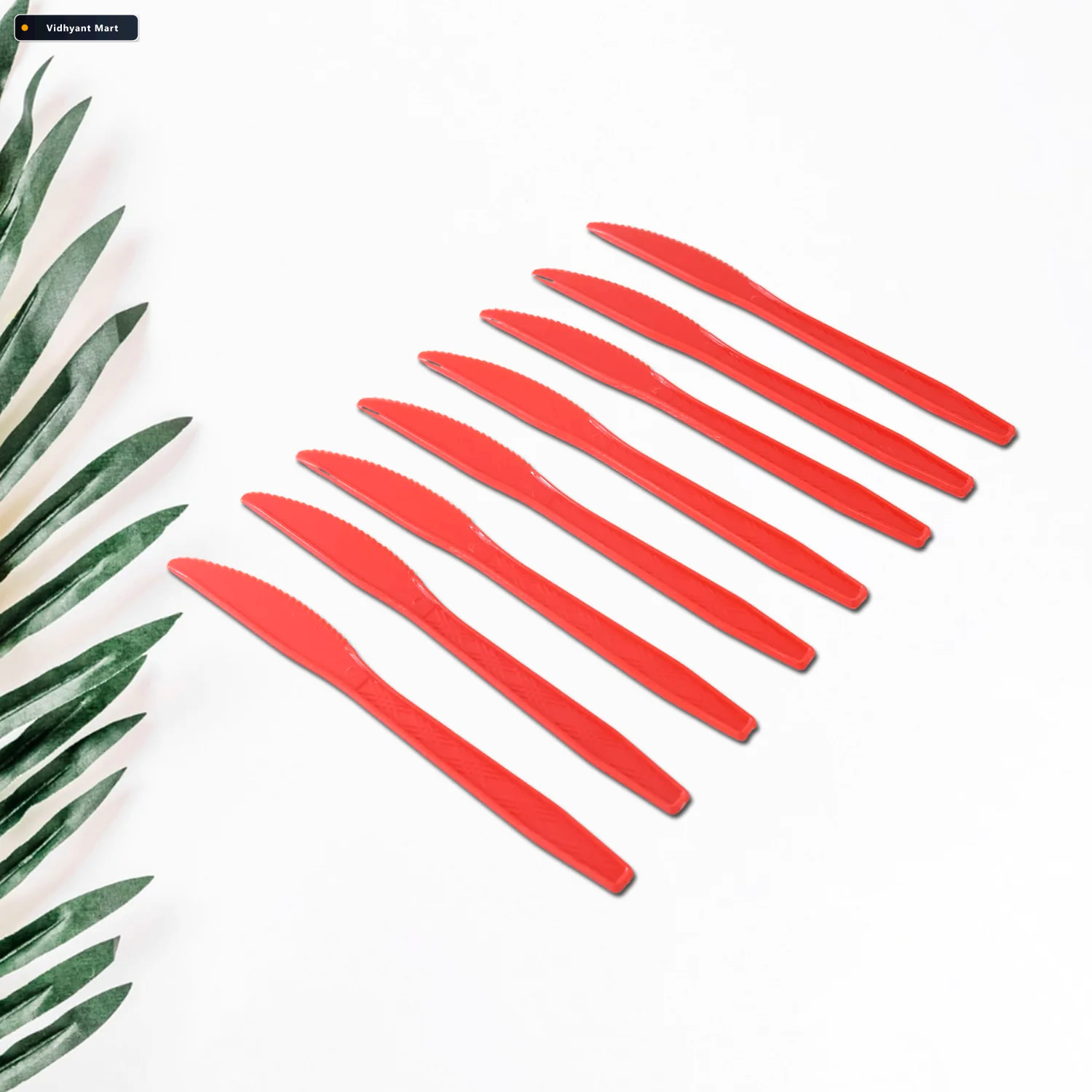Vidhyant Mart Plastic Knives Durable Reusable Cutlery Pack Of 8 3