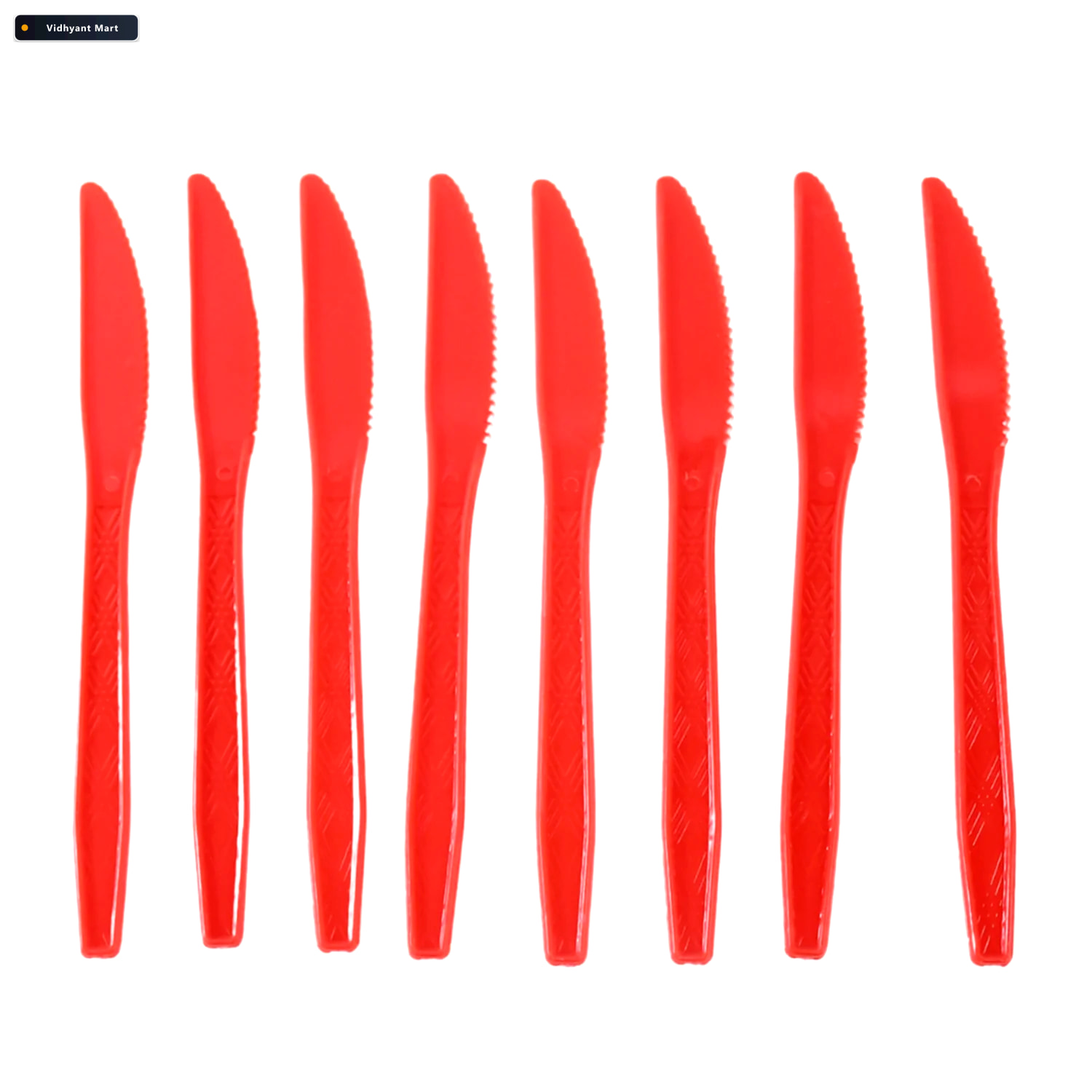 Vidhyant Mart Plastic Knives Durable Reusable Cutlery Pack Of 8 4