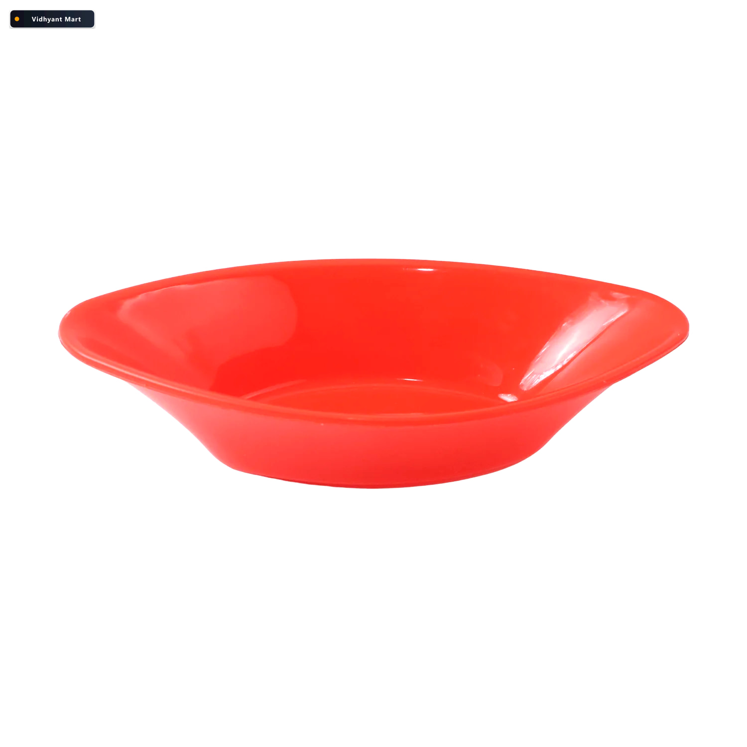 Vidhyant Mart Plastic Marin Serving Bowl Deep Oval Red Glossy Fi 4