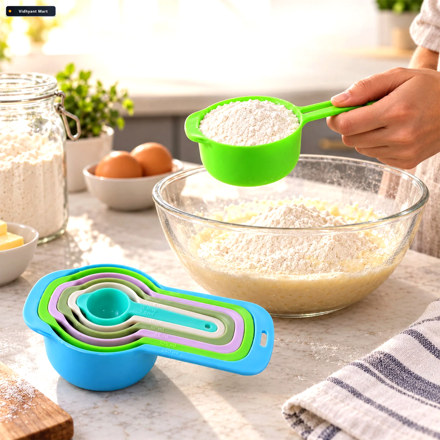 Vidhyant Mart Plastic Measuring Spoons 6 Piece Set Bake Dwell 1