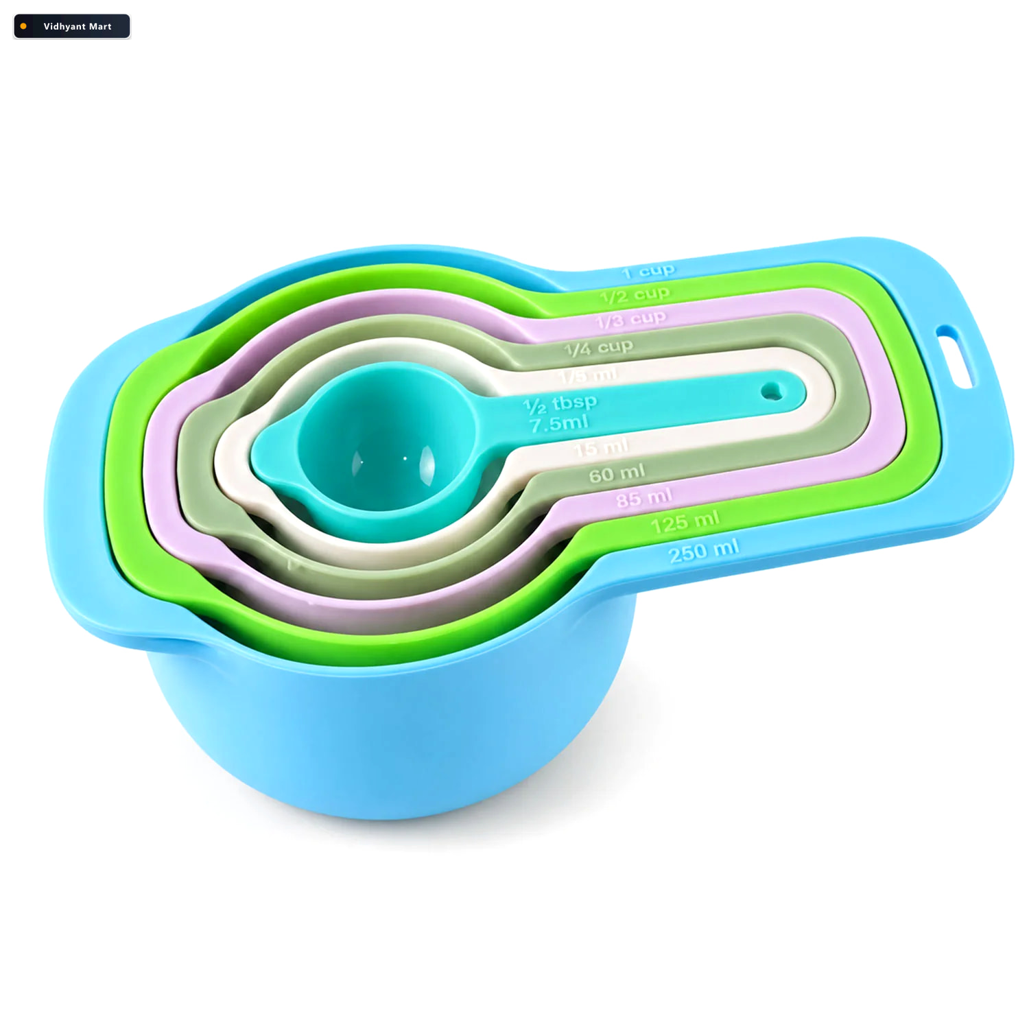 Vidhyant Mart Plastic Measuring Spoons 6 Piece Set Bake Dwell 4