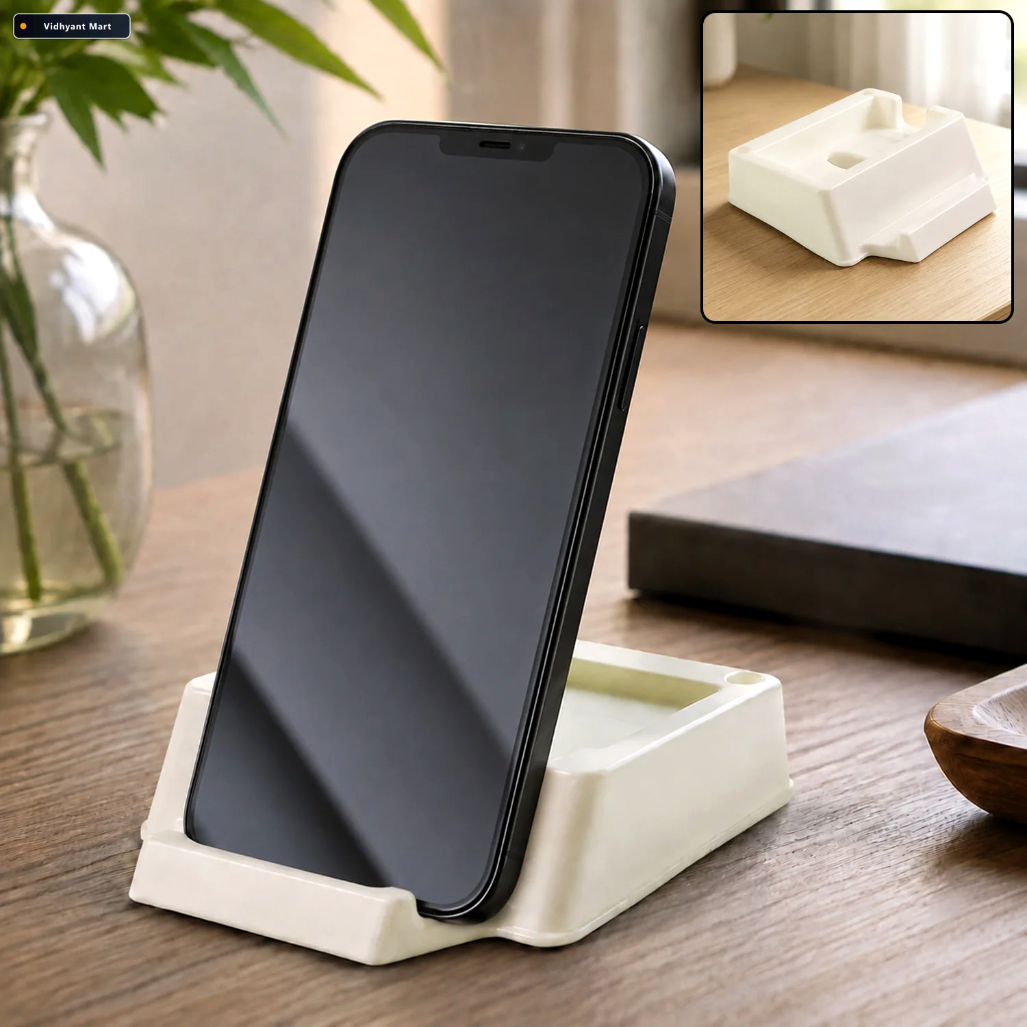 Vidhyant Mart Plastic Mobile Phone Stand Wall Mounted Organizer 1