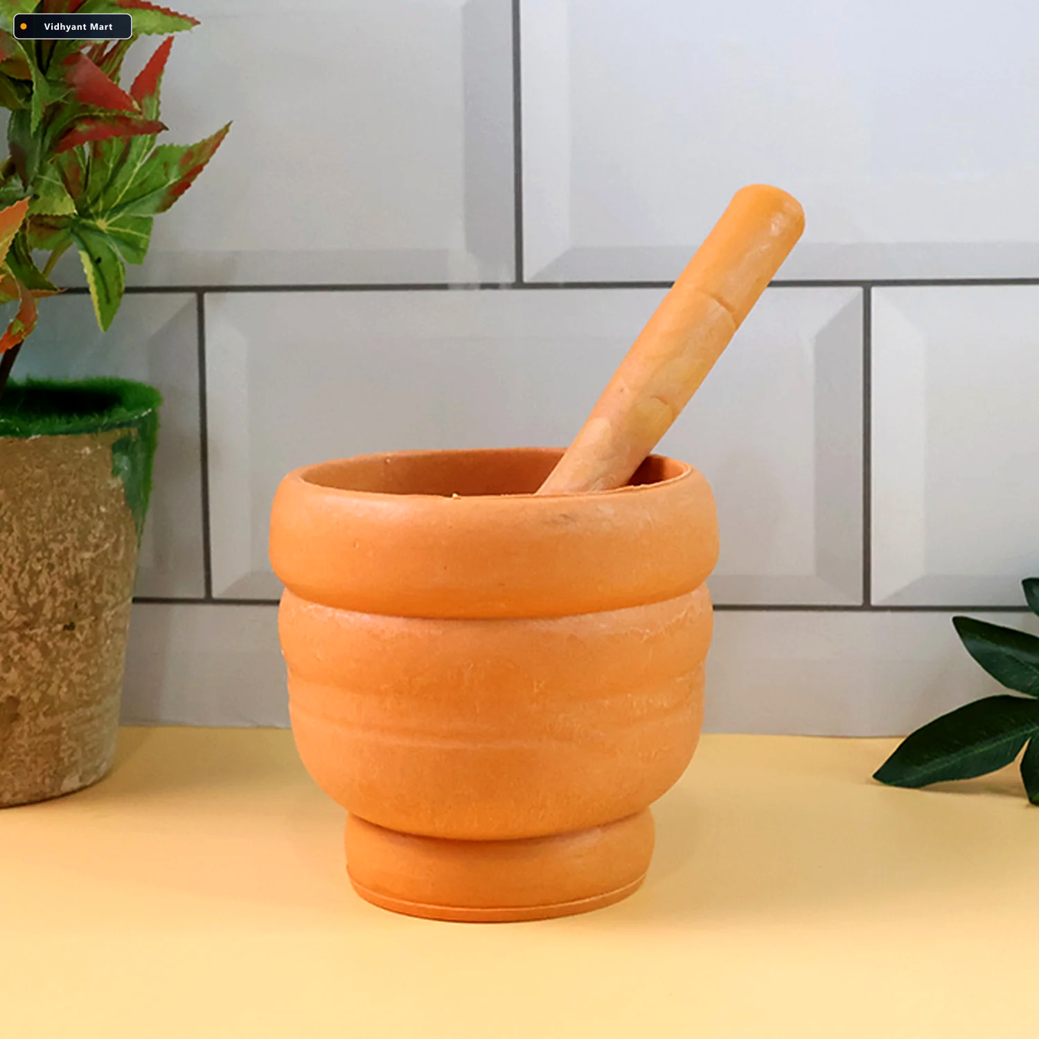 Vidhyant Mart Plastic Mortar Pestle Set Unbreakable Bpa Free 2