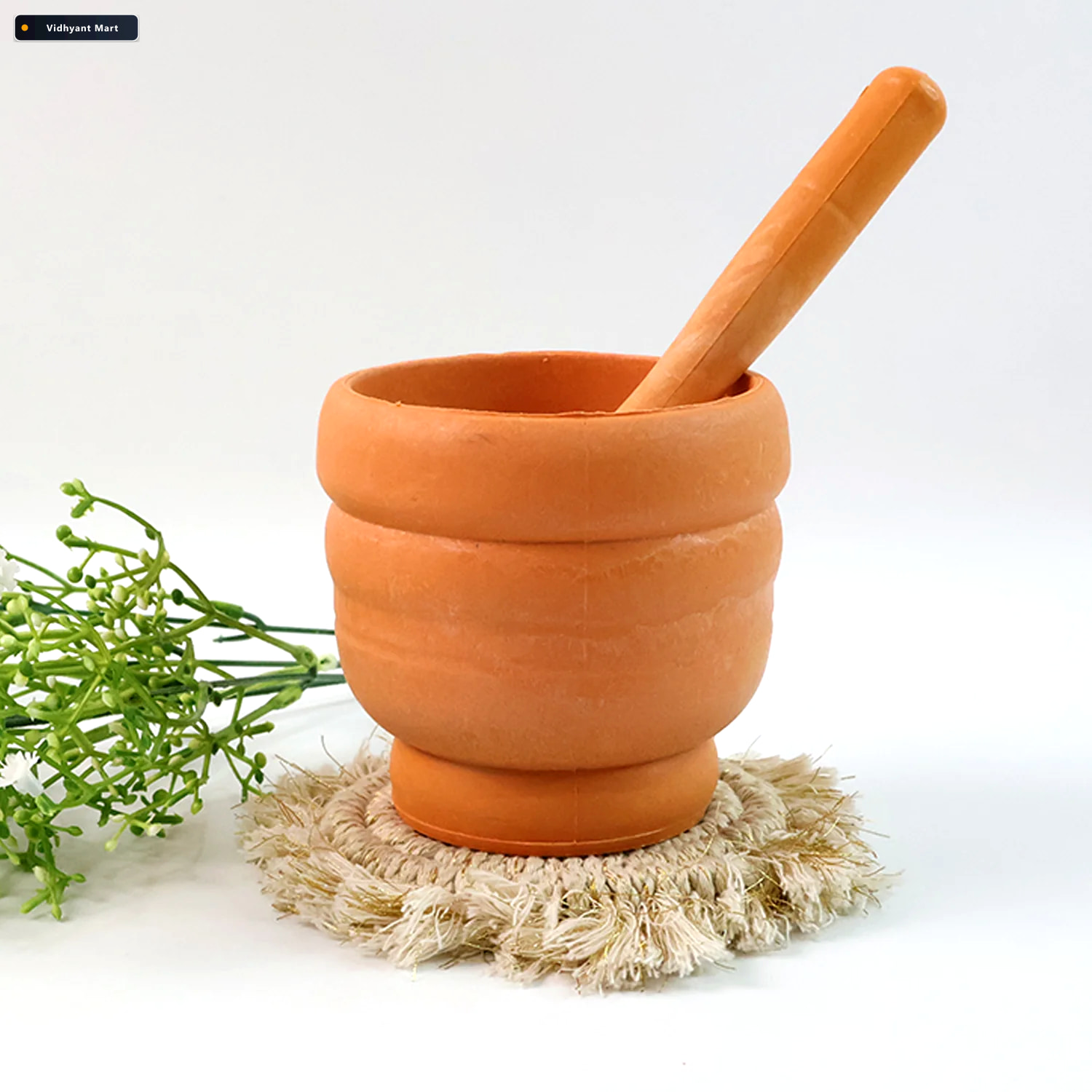 Vidhyant Mart Plastic Mortar Pestle Set Unbreakable Bpa Free 3