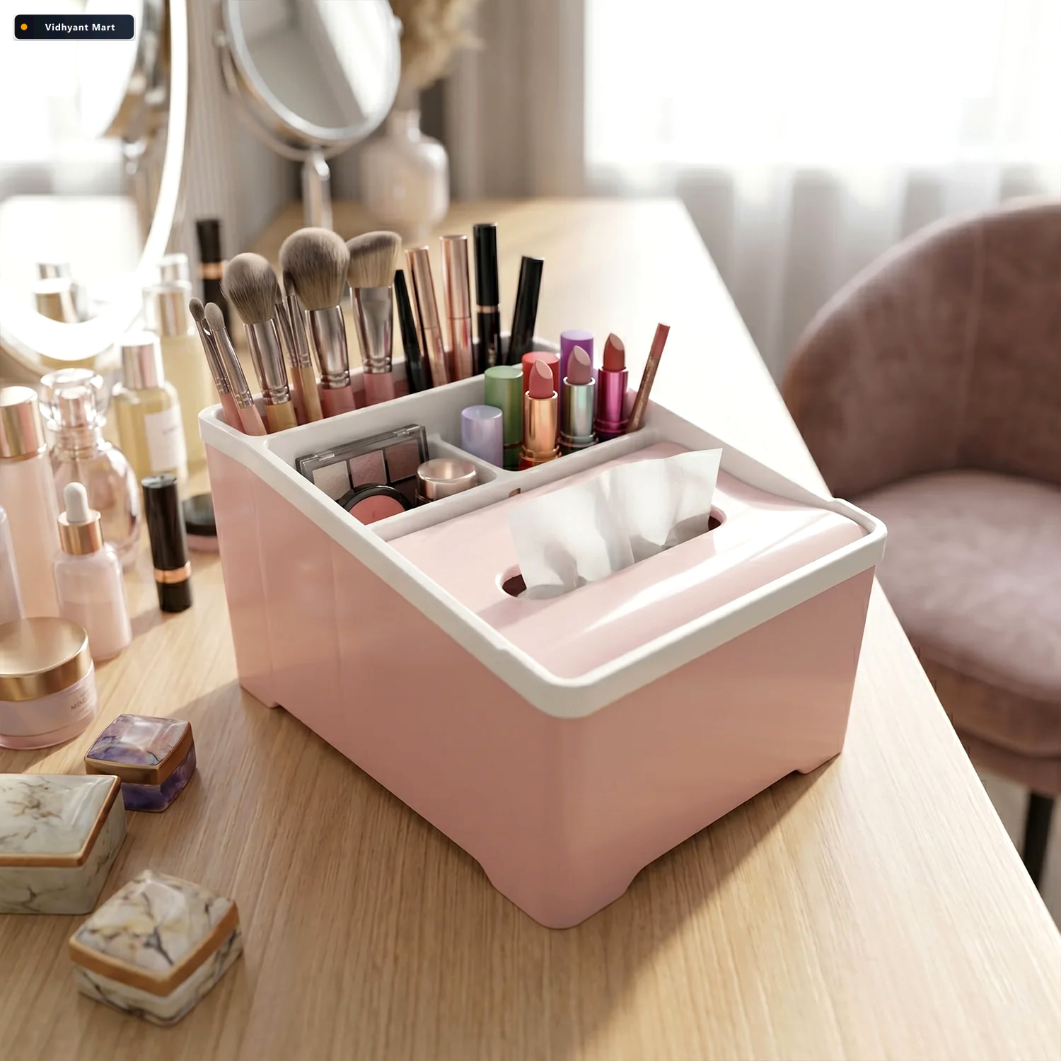Vidhyant Mart Plastic Multipurpose Storage Organizer Box Space S 1
