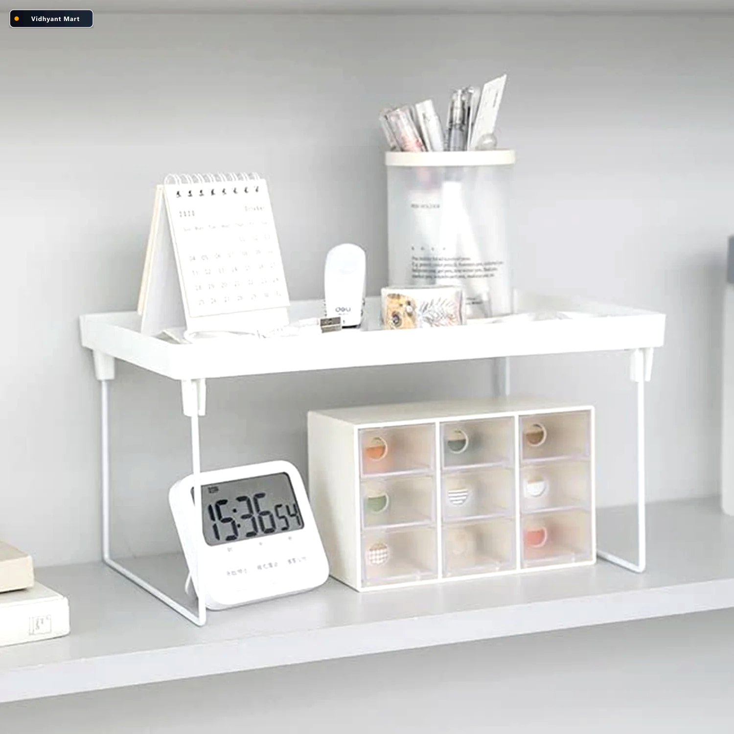 Vidhyant Mart Plastic Organizer Storage Rack Foldable Rust Proof 3