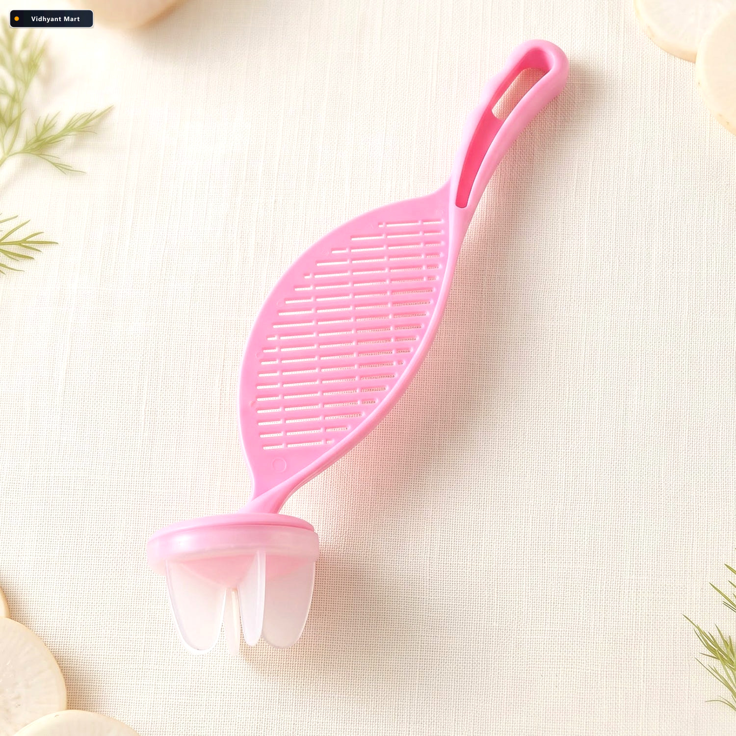 Vidhyant Mart Plastic Rice Washing Strainer Spoon With Handle Fo 3