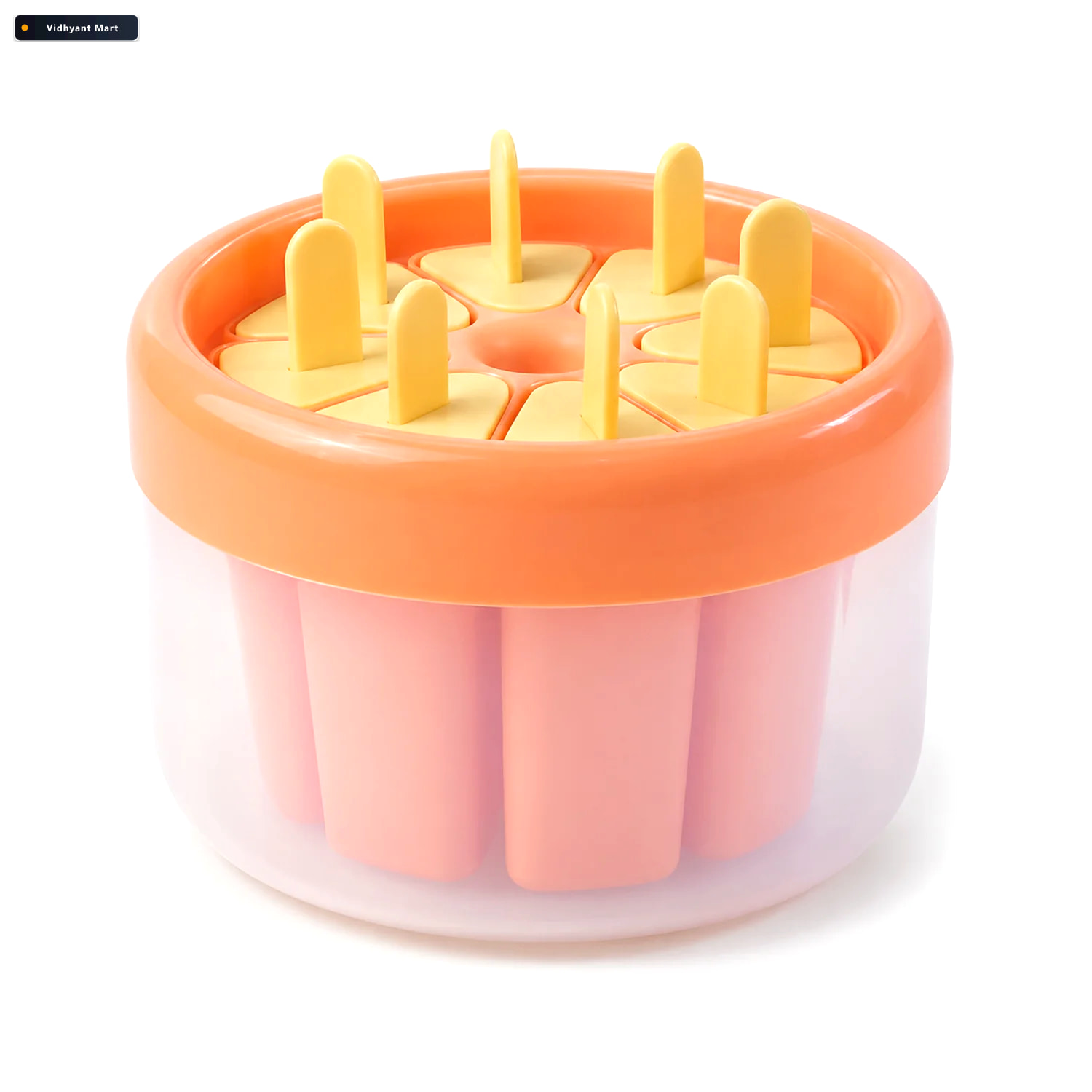 Vidhyant Mart Plastic Round Ice Cream Candy Mold With Reusable S 4