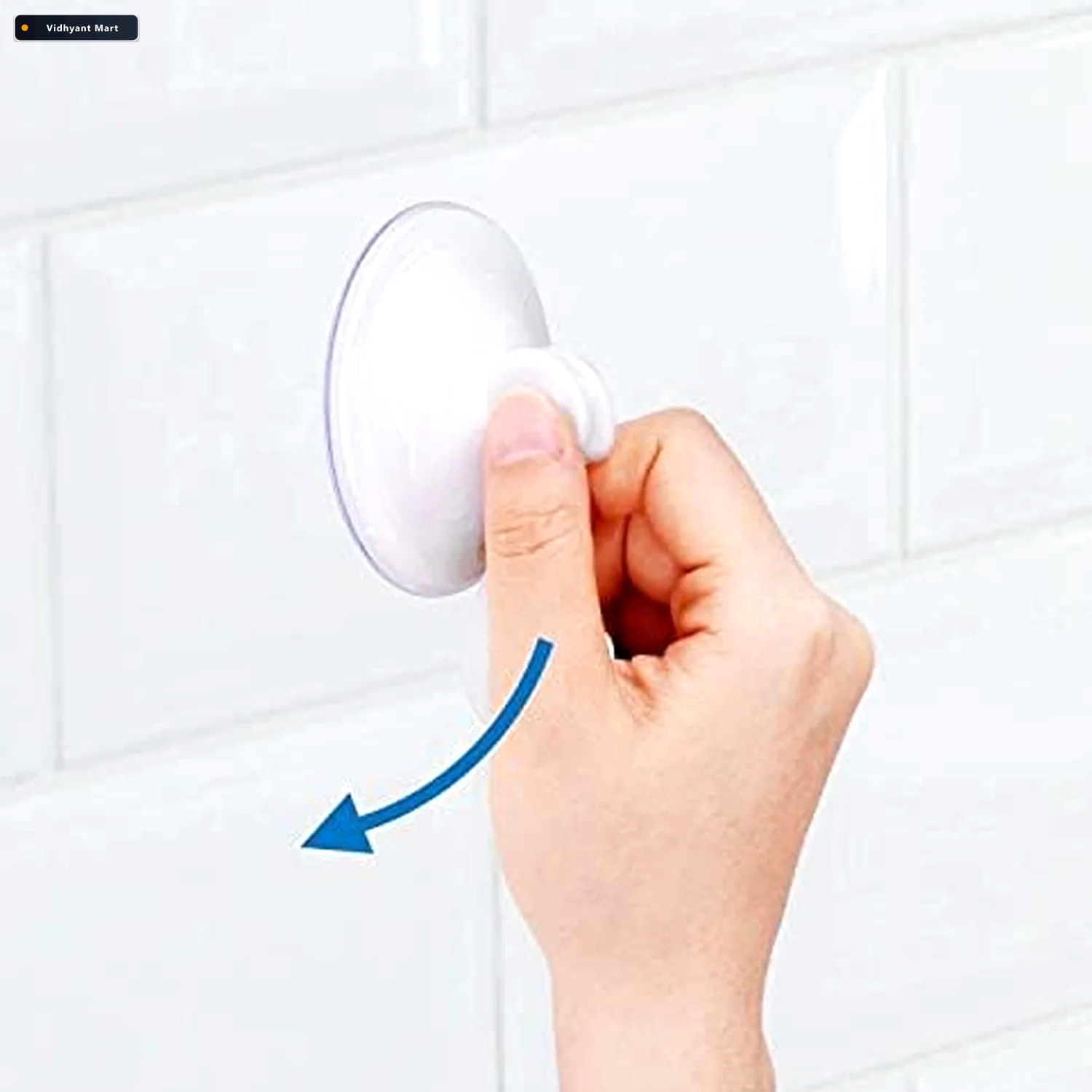 Vidhyant Mart Plastic Round Suction Wall Hook For Bathroom Kitch 2