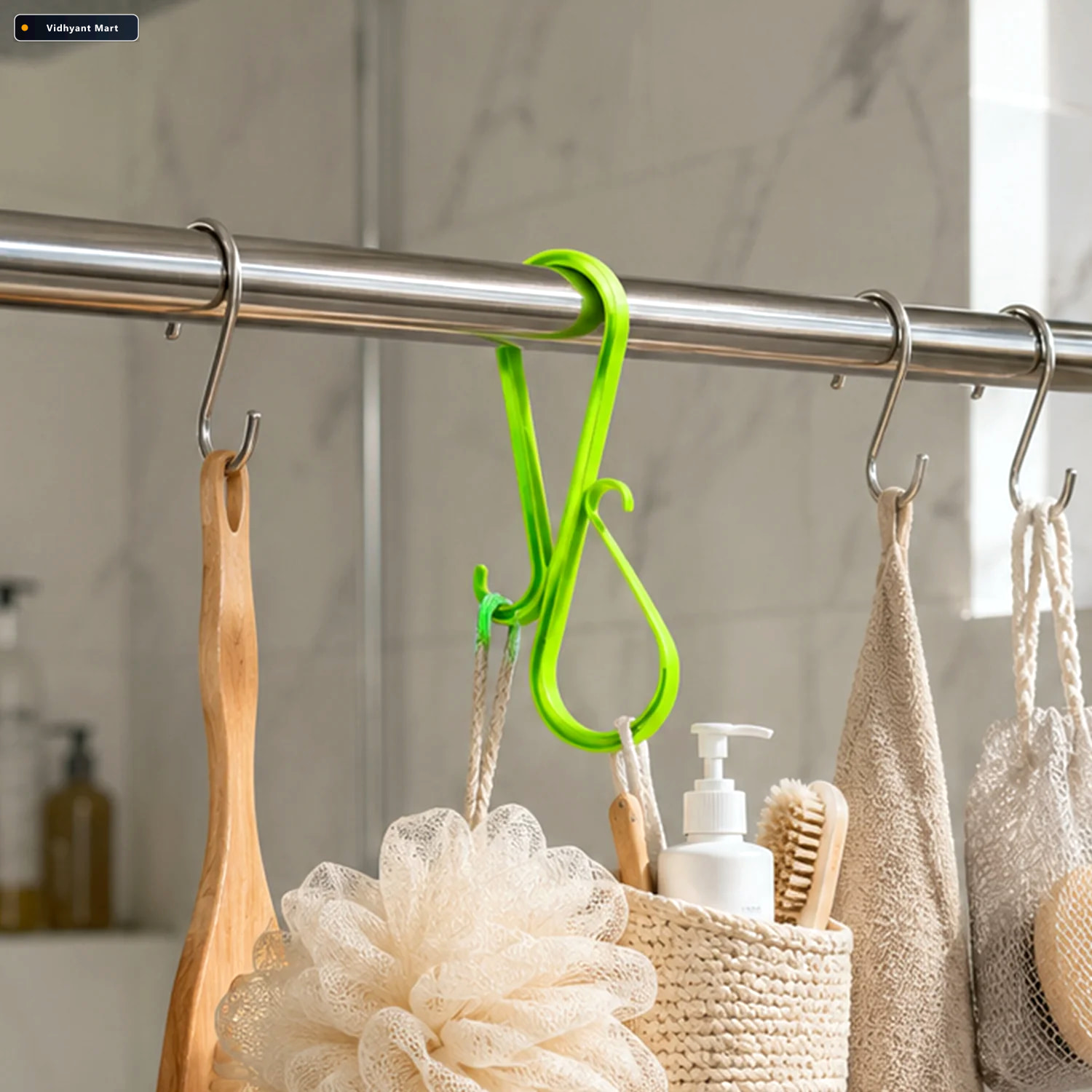 Vidhyant Mart Plastic S Shape Multi Hook Hanger For Shoes Towels 2