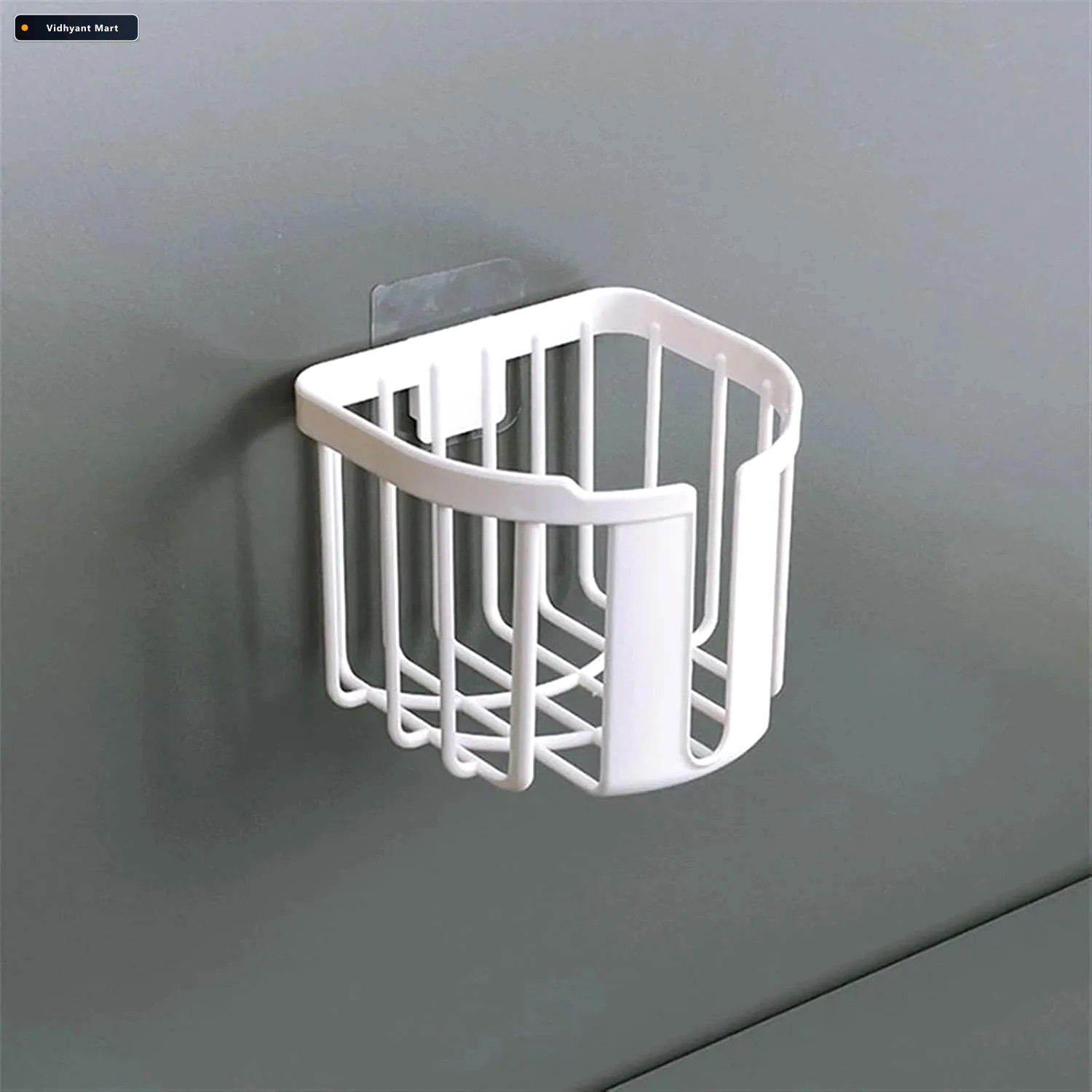Vidhyant Mart Plastic Self Adhesive Wall Mounted Toilet Paper Ro 3