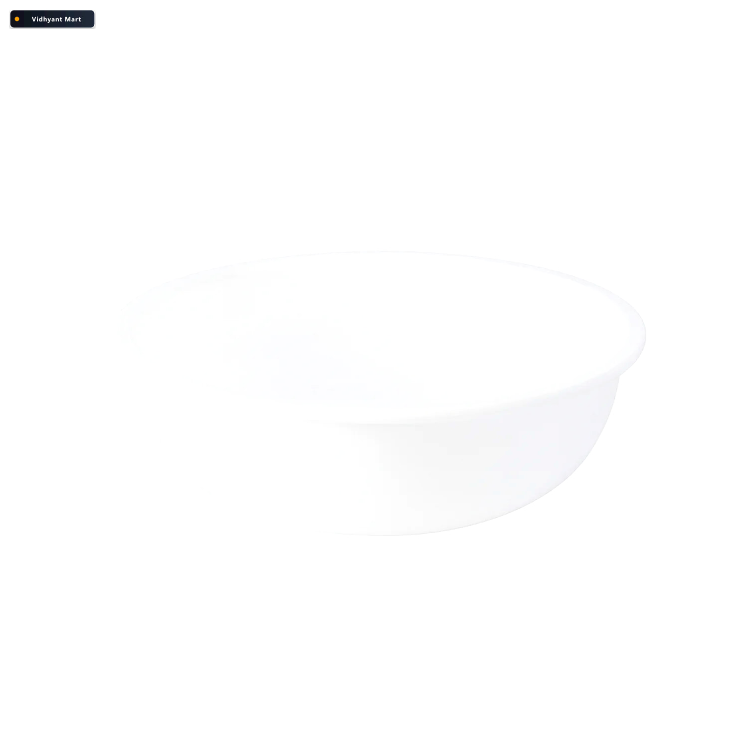 Vidhyant Mart Plastic Serving Bowl 6 Inch Deep Round White Kitch 4