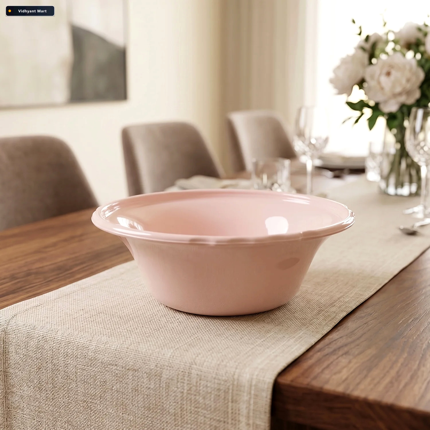 Vidhyant Mart Plastic Serving Bowl Set Bright Durable Unbreakabl 2