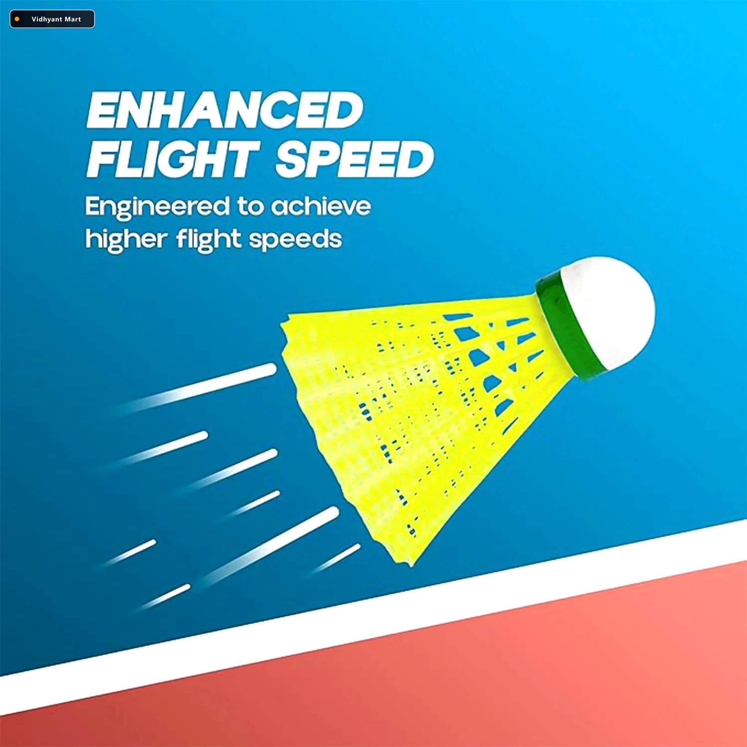 Vidhyant Mart Plastic Shuttlecock Durable Consistent Flight 6 Pc 2