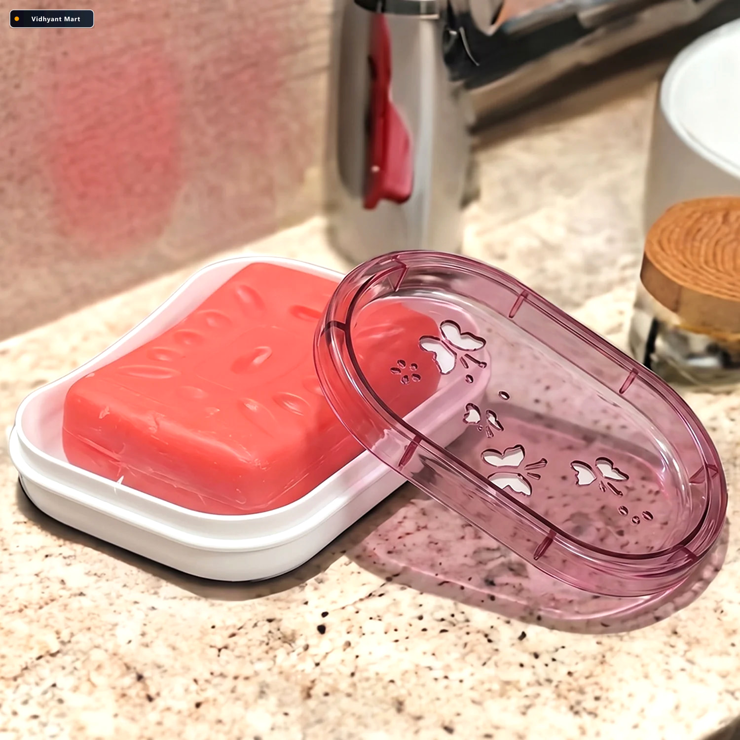 Vidhyant Mart Plastic Soap Box With Lid Keeps Soap Dry Lasting L 2