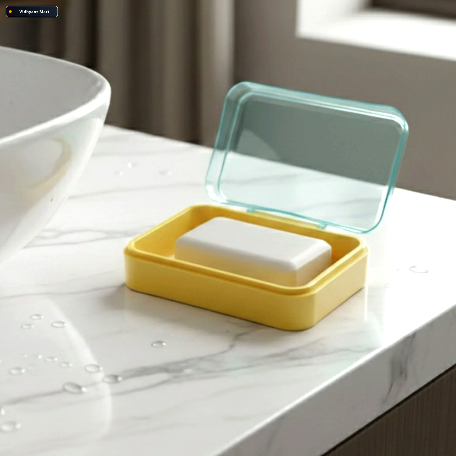 Vidhyant Mart Plastic Soap Case With Cute Smiley Design Travel F 4