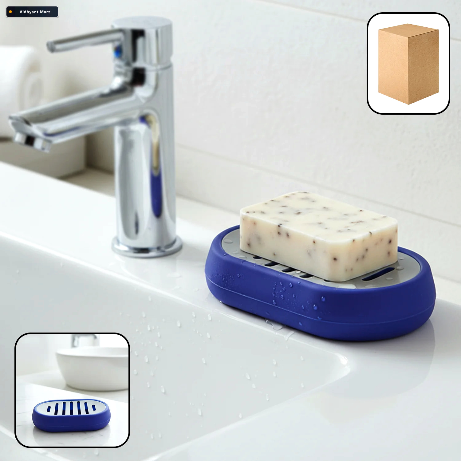 Vidhyant Mart Plastic Soap Holder Tray Keeps Soap Dry And Organi 1