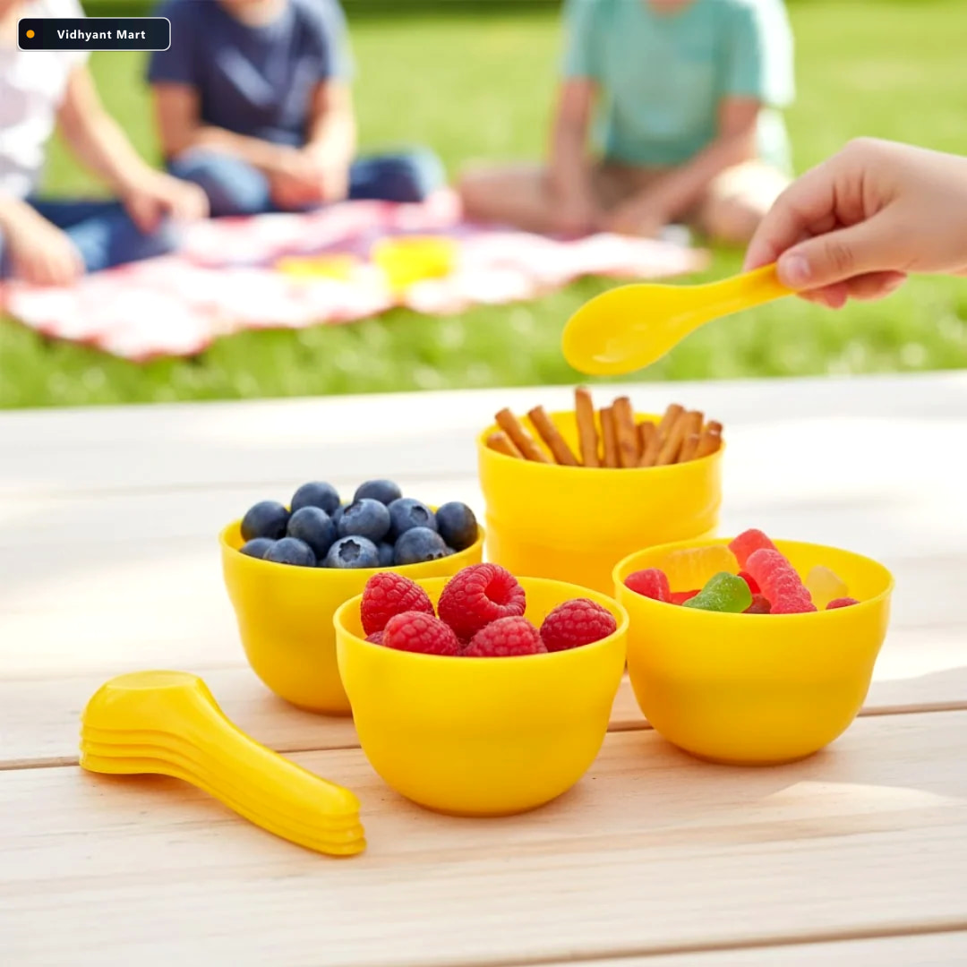 Vidhyant Mart Plastic Soup Bowl Set 6 Piece Durable Dinnerware C 4