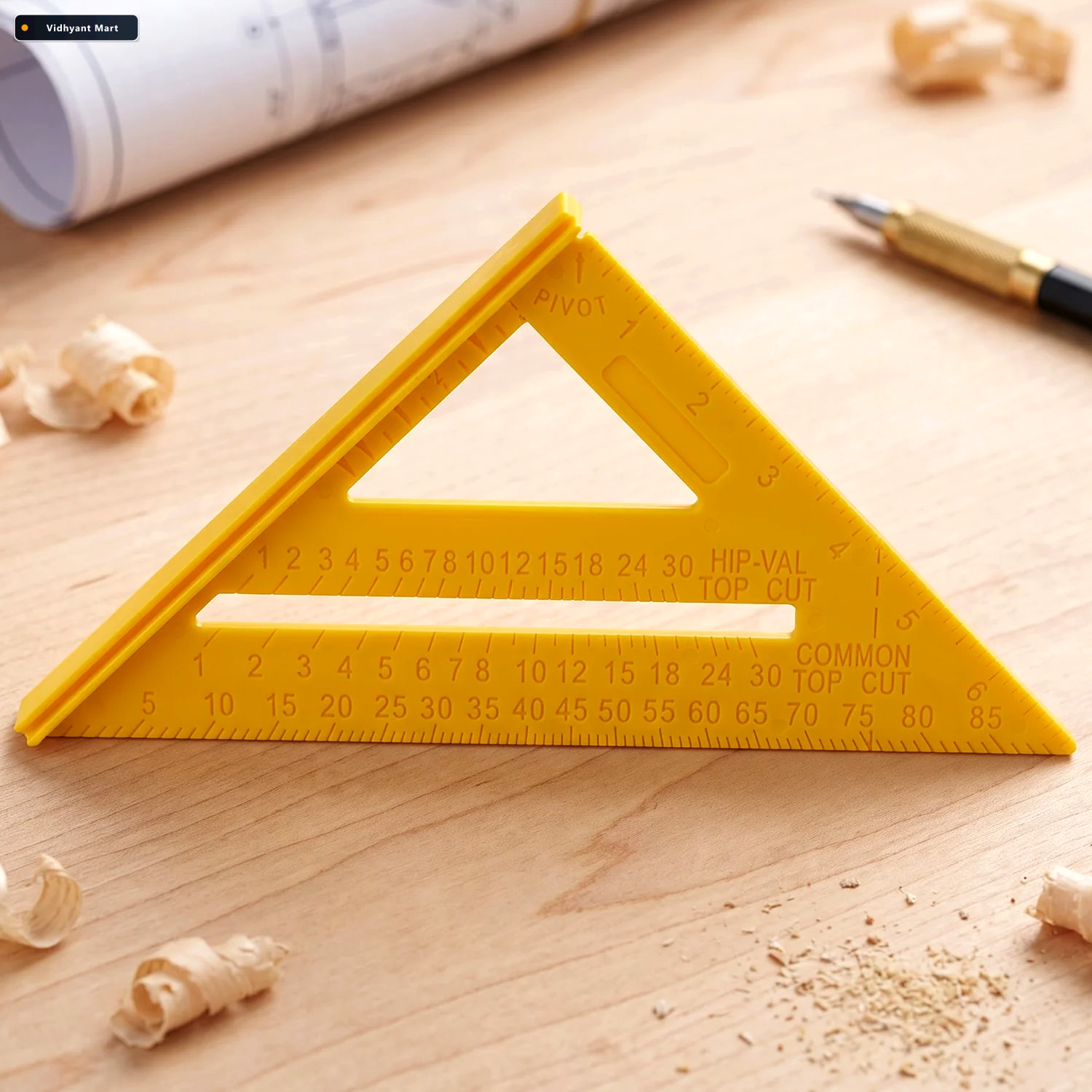 Vidhyant Mart Plastic Speed Square Triangle Ruler For Woodworkin 3