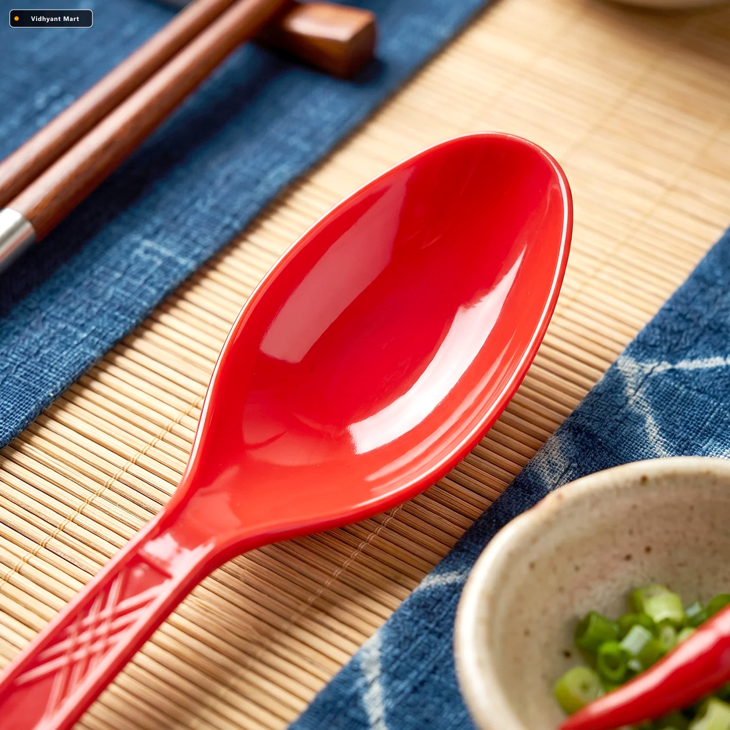 Vidhyant Mart Plastic Spoon 20 Pc Set Reusable Dinner Spoons Unb 3