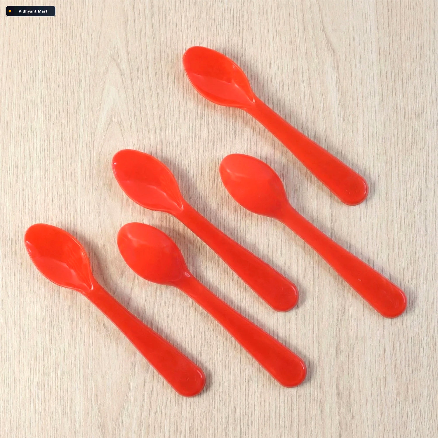 Vidhyant Mart Plastic Spoon Set 5 Pc Heat Resistant Abs Serve St 3