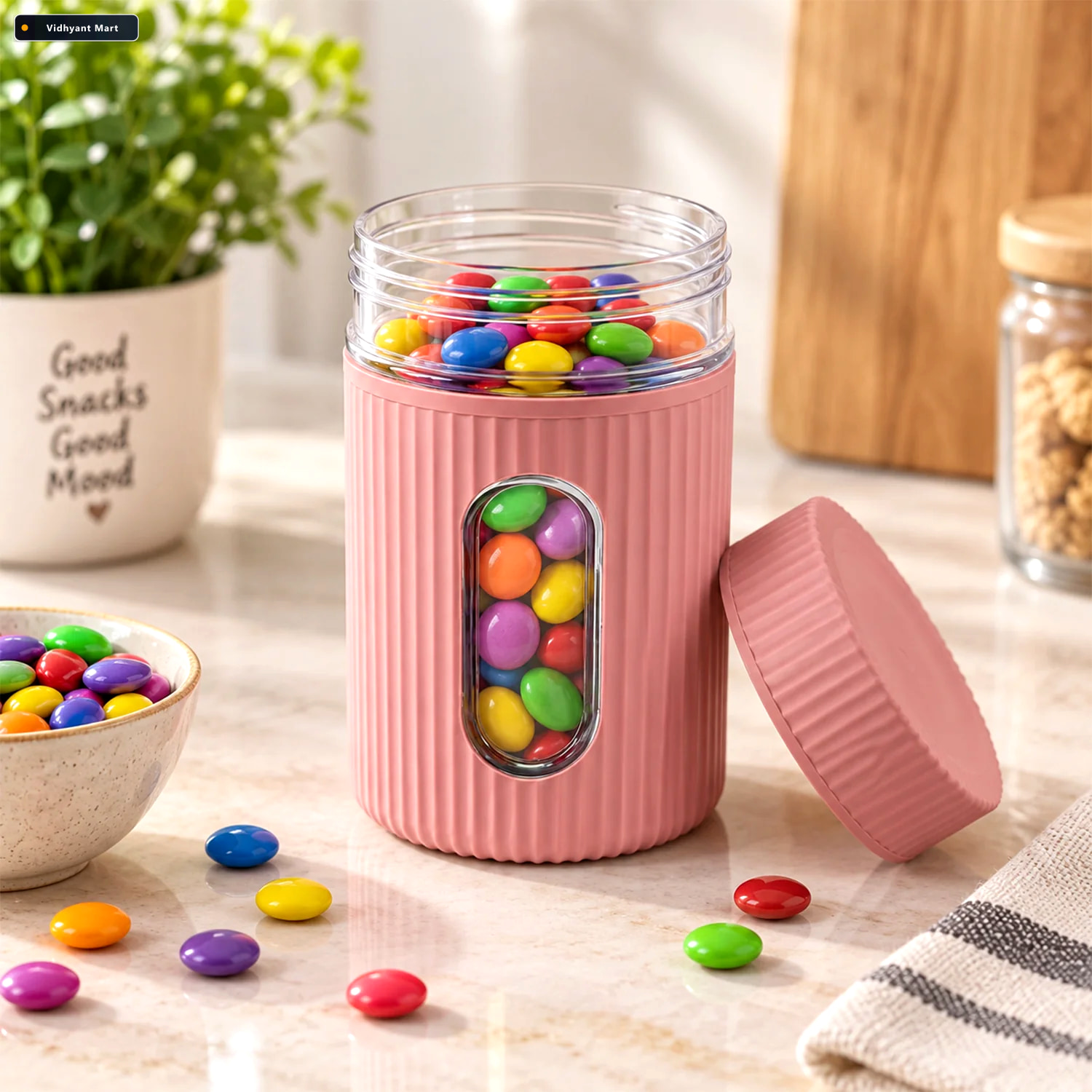 Vidhyant Mart Plastic Storage Container 750 Ml With Window And S 1
