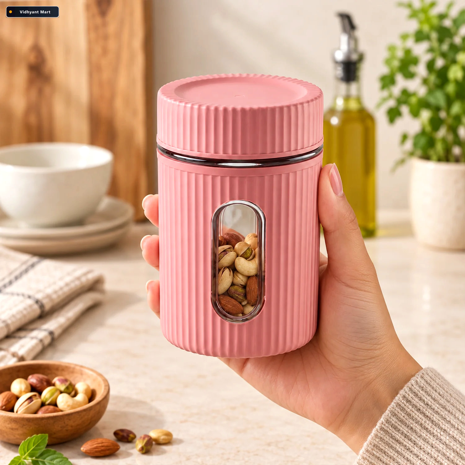Vidhyant Mart Plastic Storage Container 750 Ml With Window And S 2