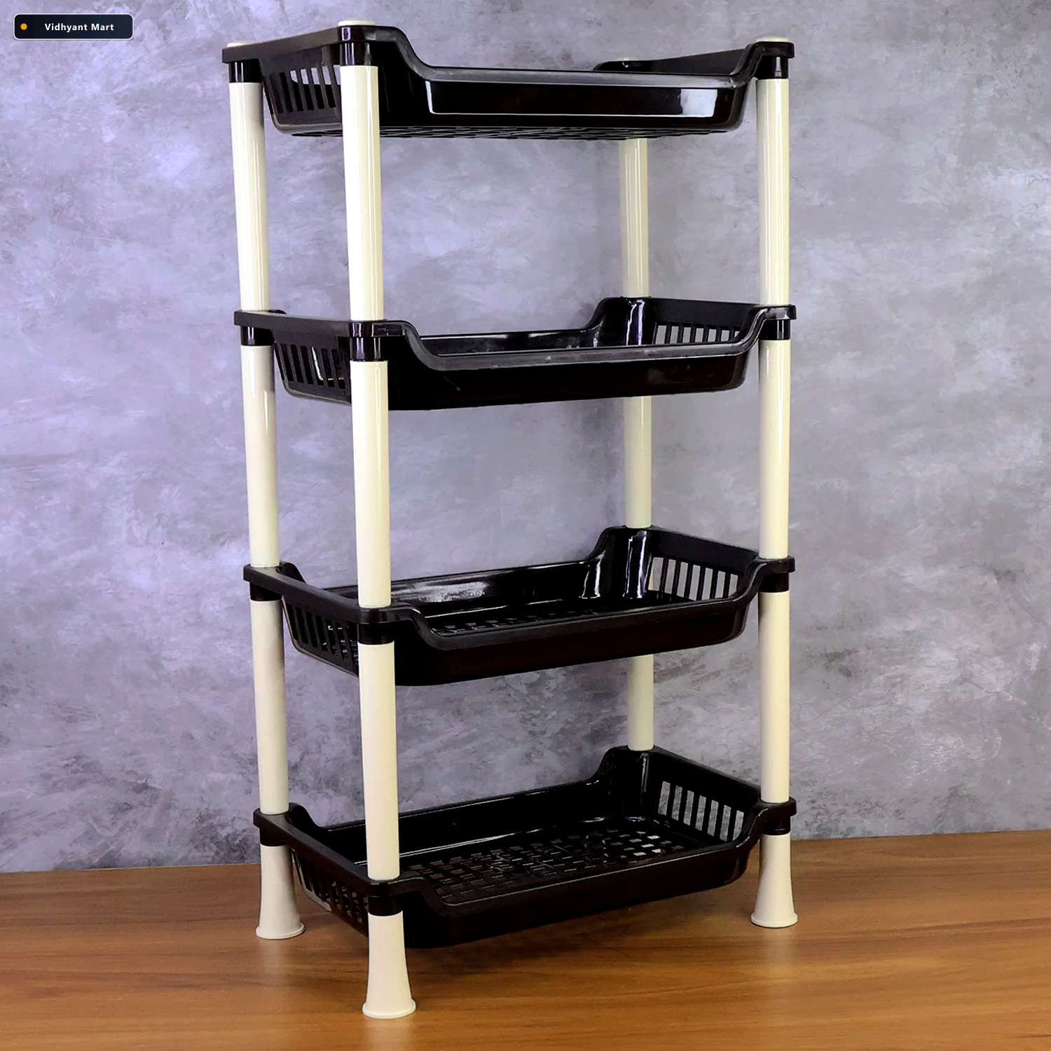 Vidhyant Mart Plastic Storage Rack 4 Layer Multi Purpose Organiz 4