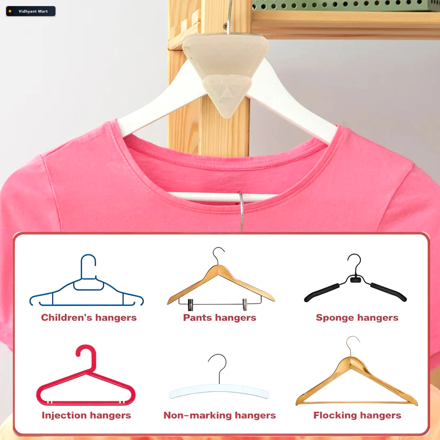 Vidhyant Mart Plastic Triangle Hanger Connector Hook Space Savin 4
