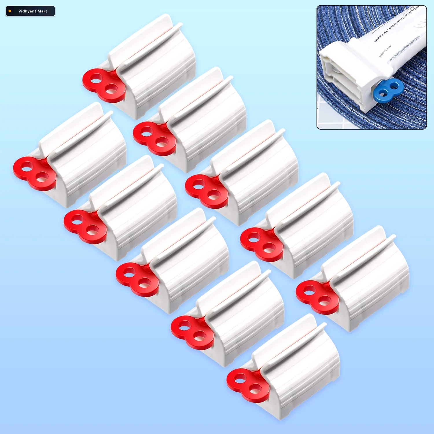 Vidhyant Mart Plastic Tube Squeezer Set Zero Waste 10 Piece Disp 1