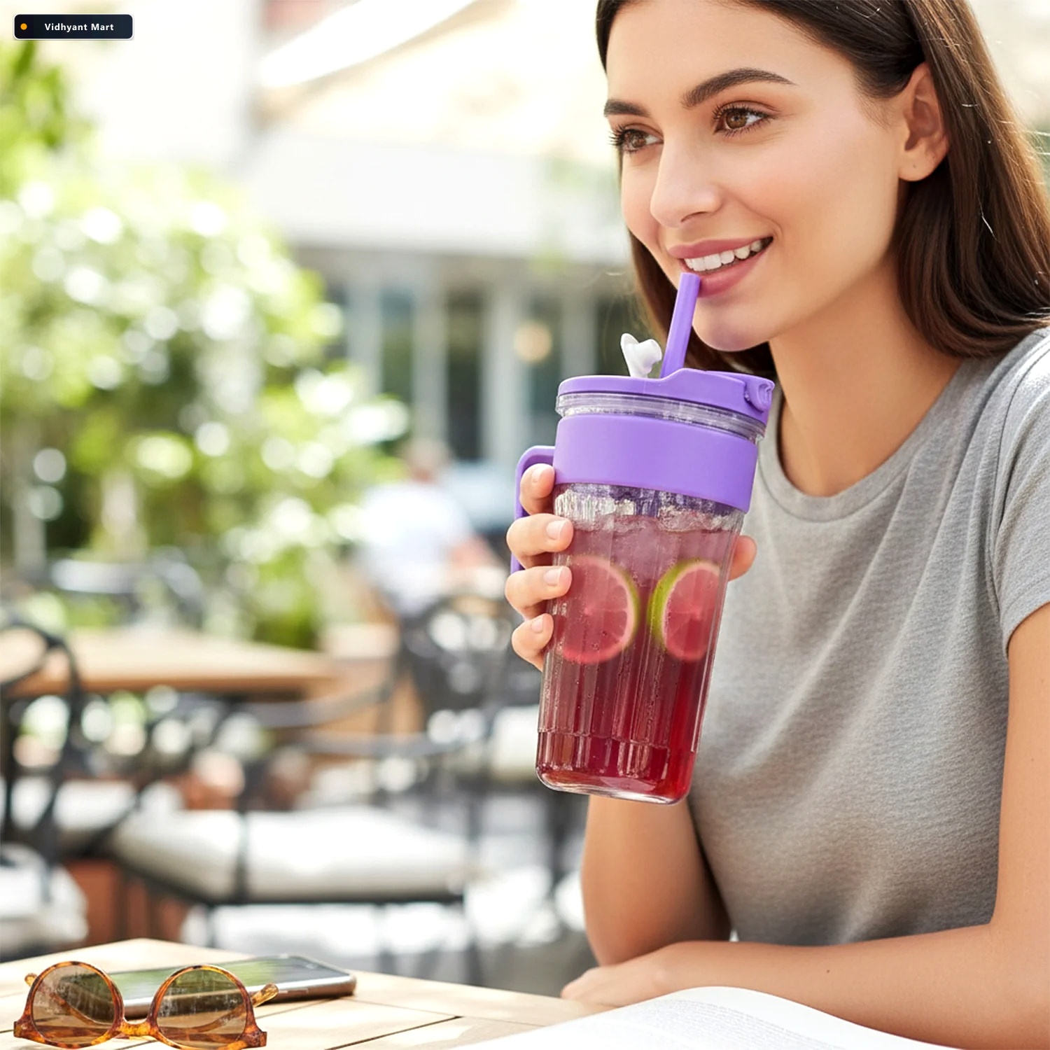 Vidhyant Mart Plastic Tumbler For Kids Spill Free 500ml With Str 3