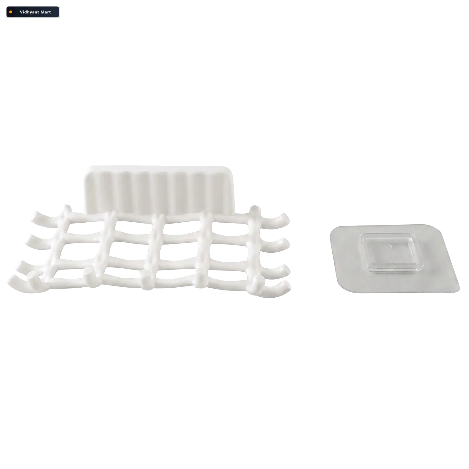 Vidhyant Mart Plastic Wall Mount Soap Dish With Drainage Rack Fo 4