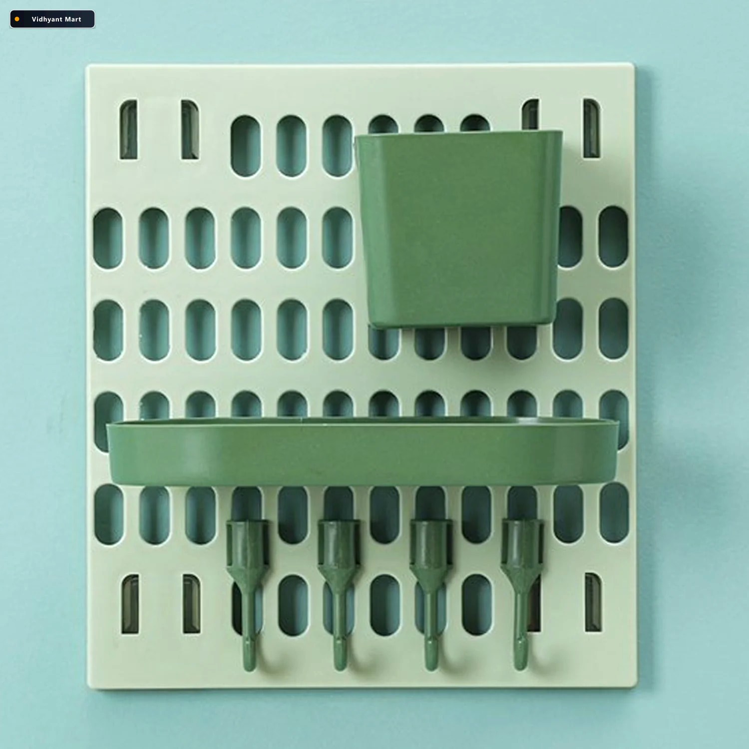 Vidhyant Mart Plastic Wall Mounted Pegboard Kitchen Organizer Wi 2