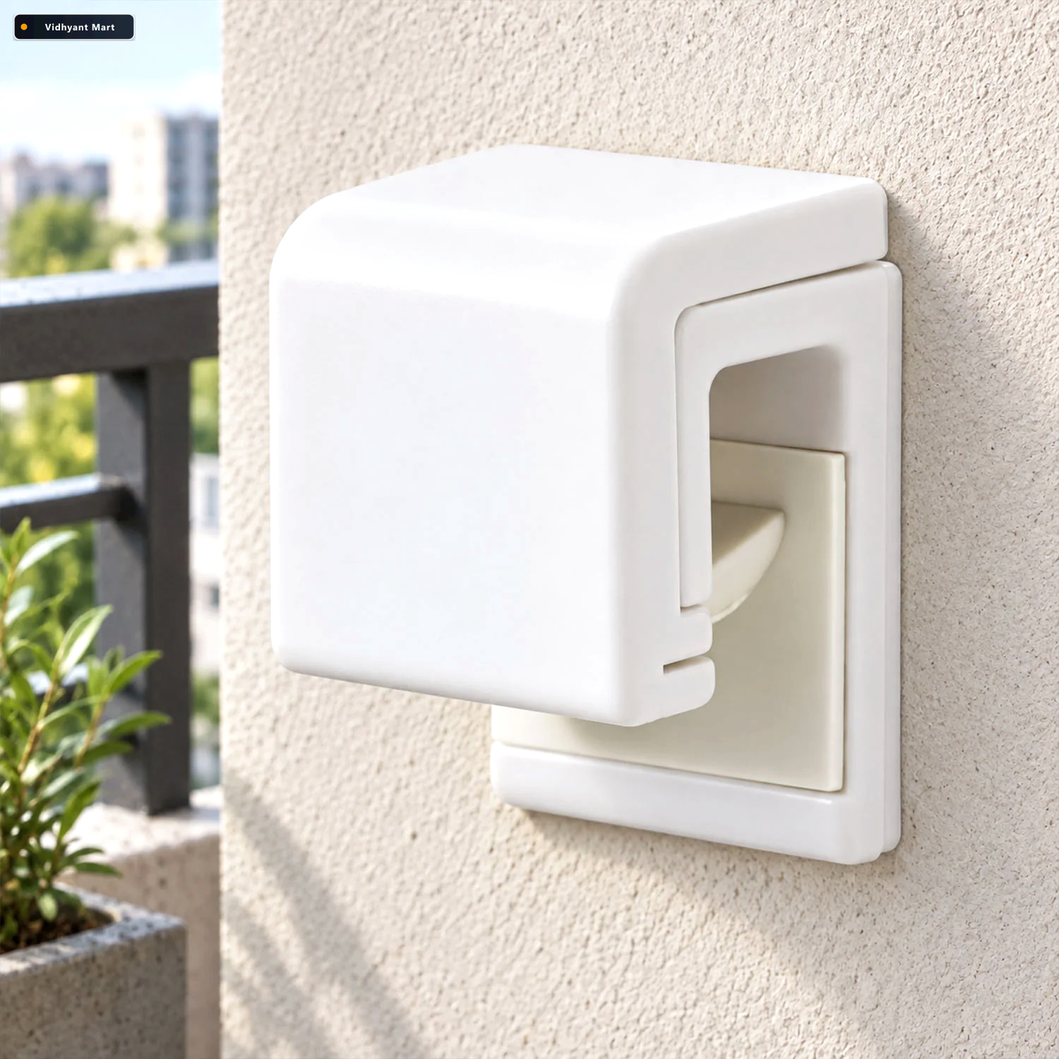 Vidhyant Mart Plastic Wall Mounted Push Type Towel Holder For Ba 3