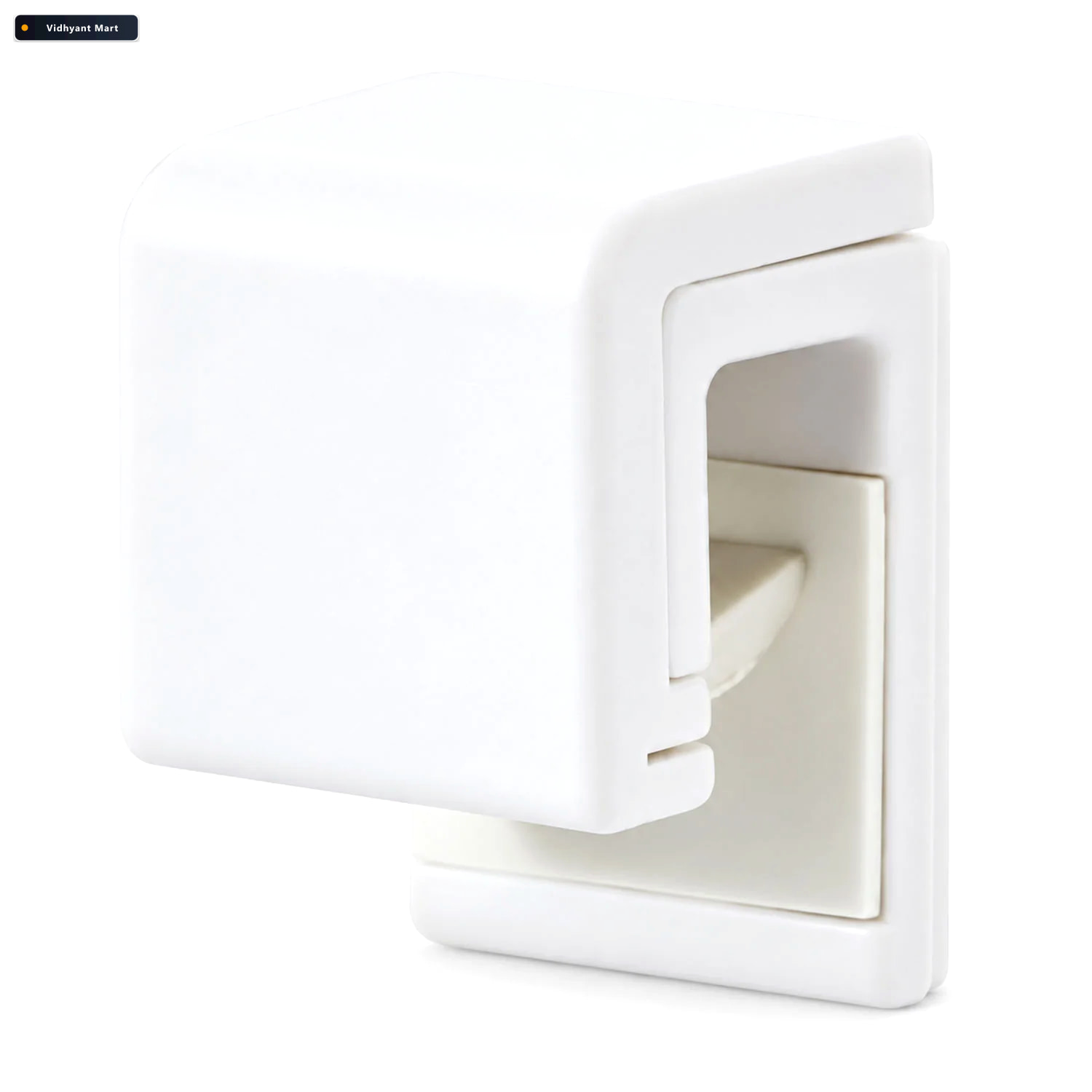 Vidhyant Mart Plastic Wall Mounted Push Type Towel Holder For Ba 4