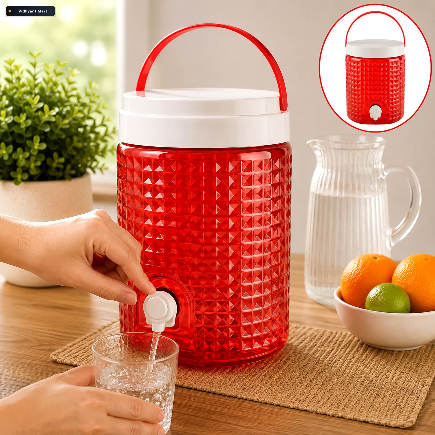Vidhyant Mart Plastic Water Jug 45 Litre Diamond Cut Leakproof C 1