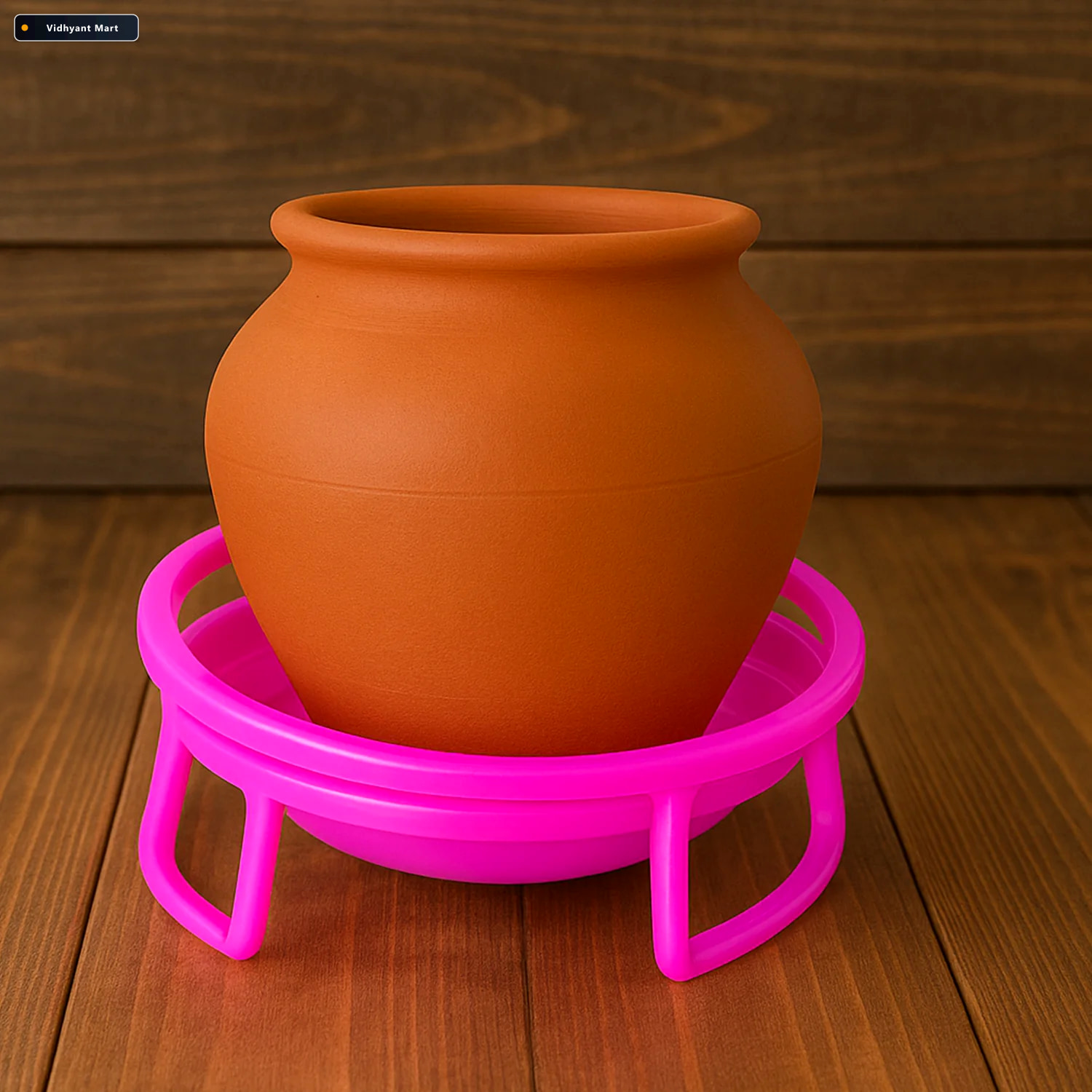 Vidhyant Mart Plastic Water Pot Stand Set Durable Stable Support 2
