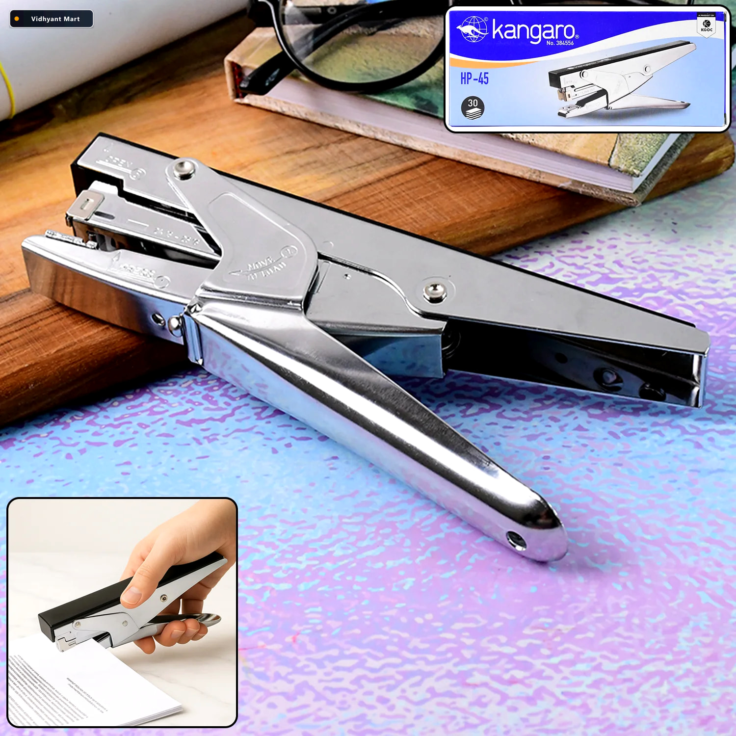 Vidhyant Mart Plier Stapler Heavy Duty Metal Body For Up To 30 S 1