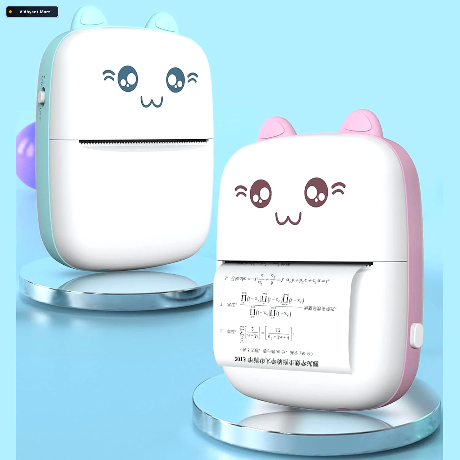 Vidhyant Mart Pocket Mini Printer Wireless Bluetooth Thermal Pri 1
