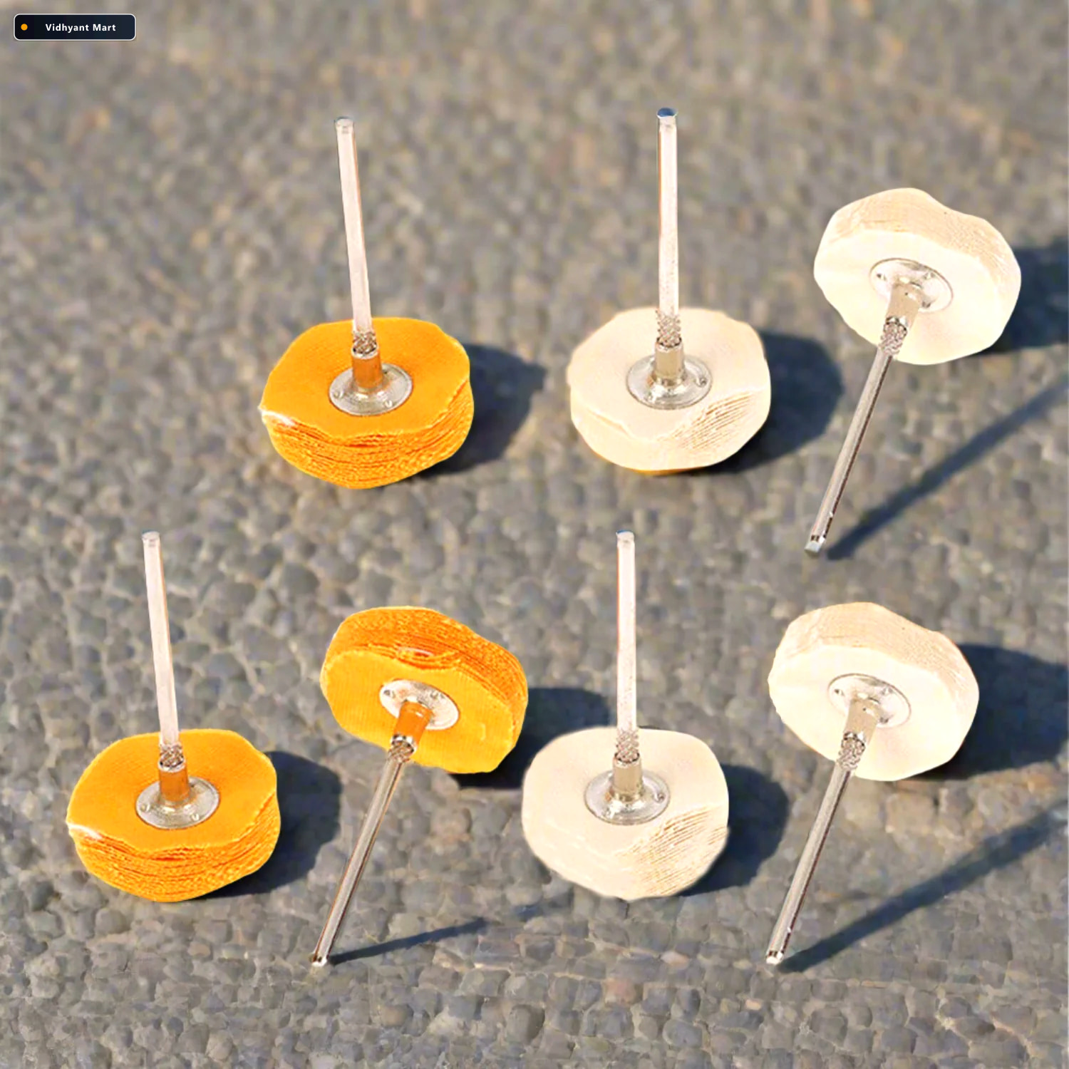 Vidhyant Mart Polishing Buffing Wheel Set 7 Pc For Metal Jewelry 2