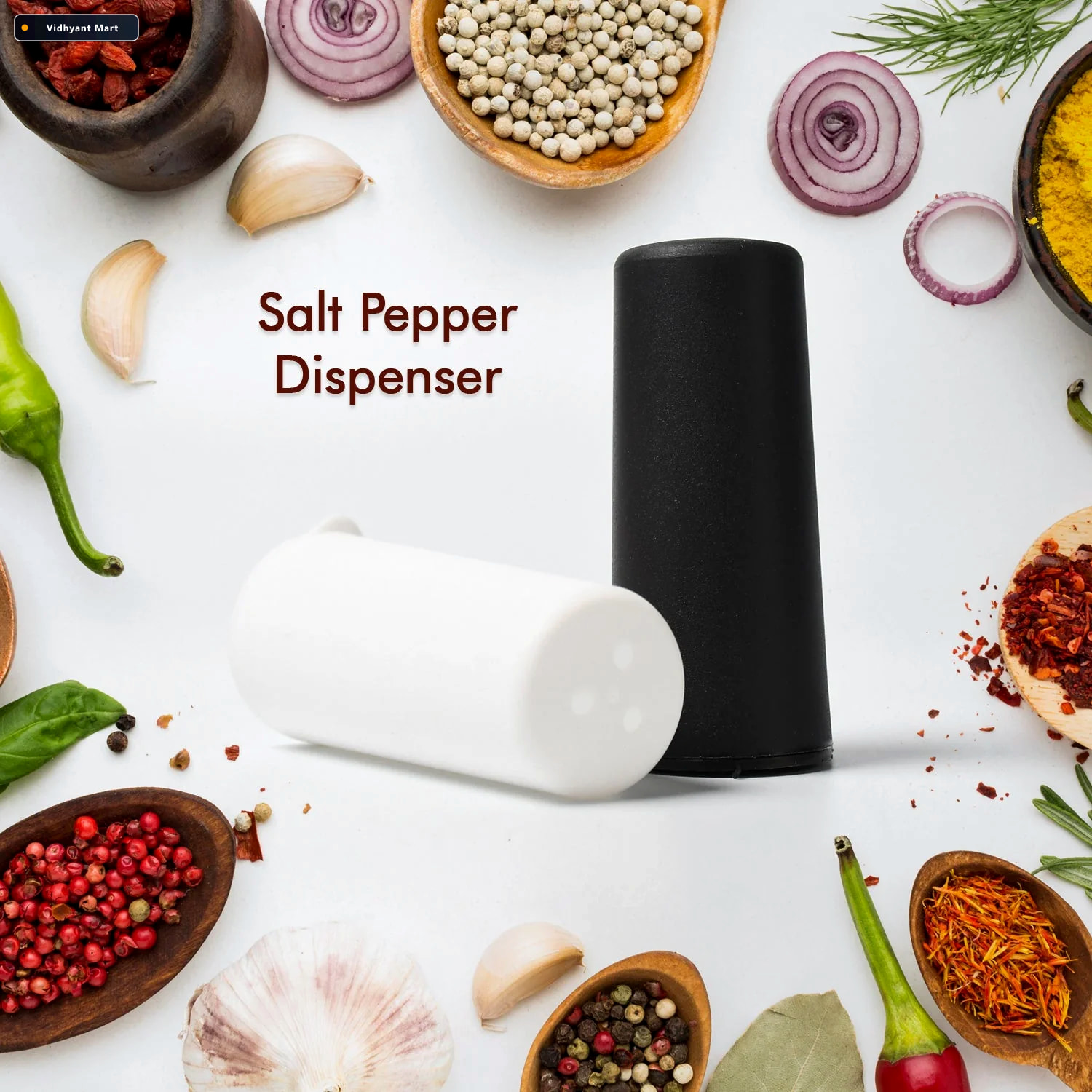 Vidhyant Mart Polycarbonate Spice Dispenser Durable Set For Home 4
