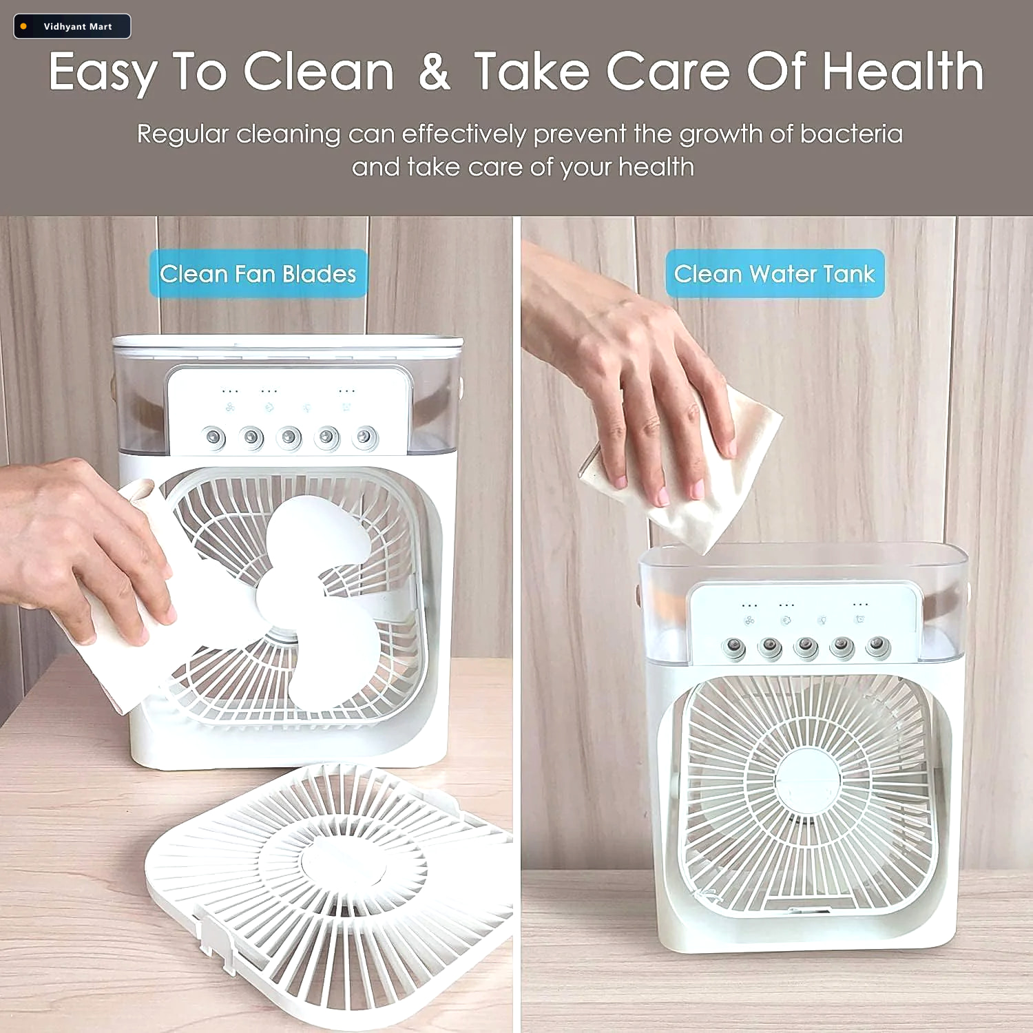 Vidhyant Mart Portable Air Cooler Fan Personal Cooling With 7 Co 2