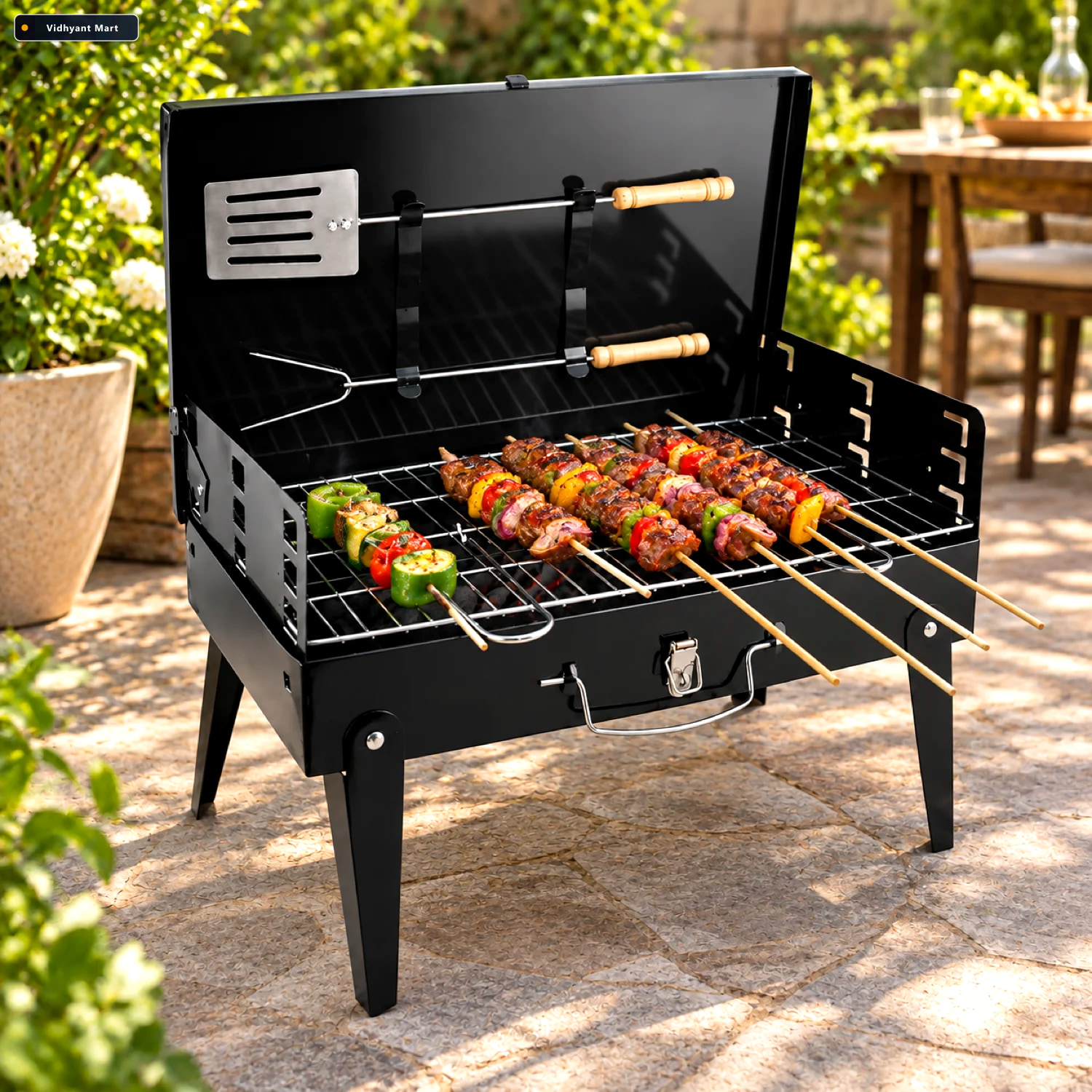 Vidhyant Mart Portable Barbecue Grill Stainless Steel Compact Br 1