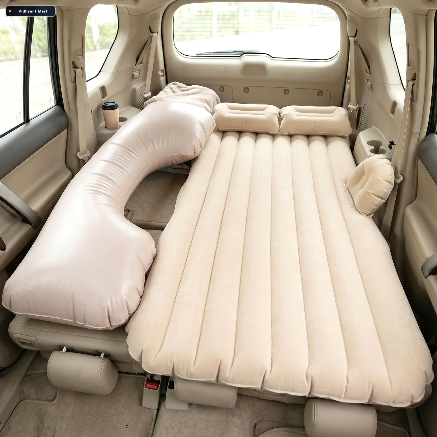 Vidhyant Mart Portable Car Air Mattress Foldable For Travel Camp 1